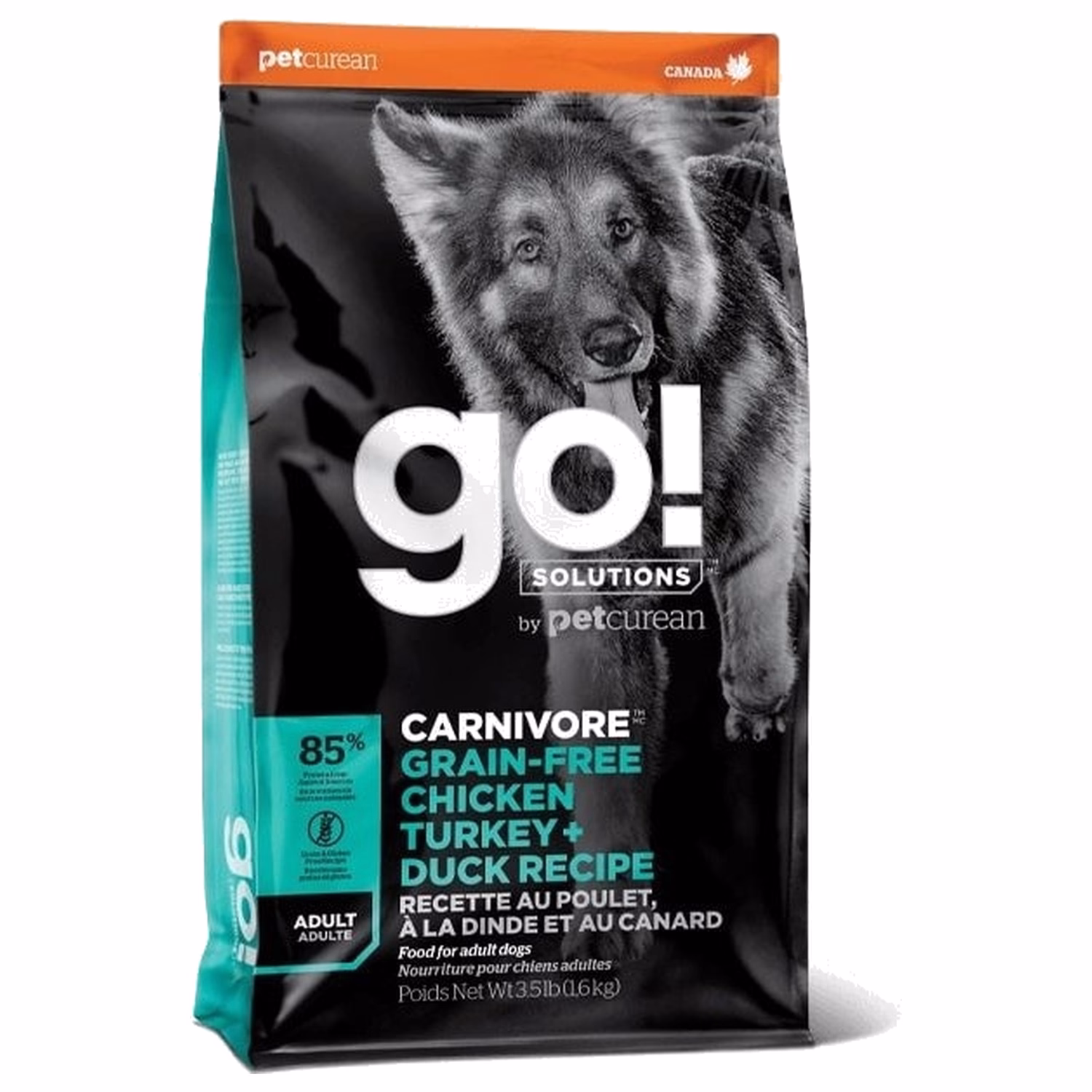 Go! SOLUTIONS 狗乾糧 - 活力營養系列 - 無穀物雞肉+火雞+鴨肉配方