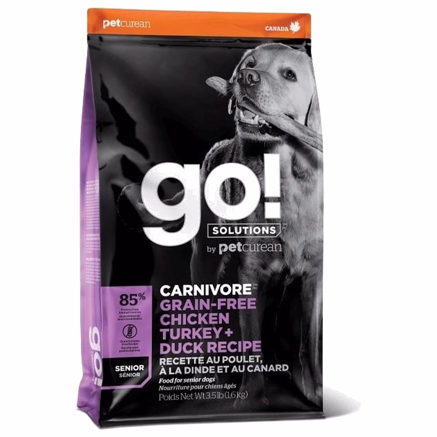 Go! SOLUTIONS 狗乾糧 - 活力營養系列 - 無穀物雞肉+火雞+鴨肉 老犬配方