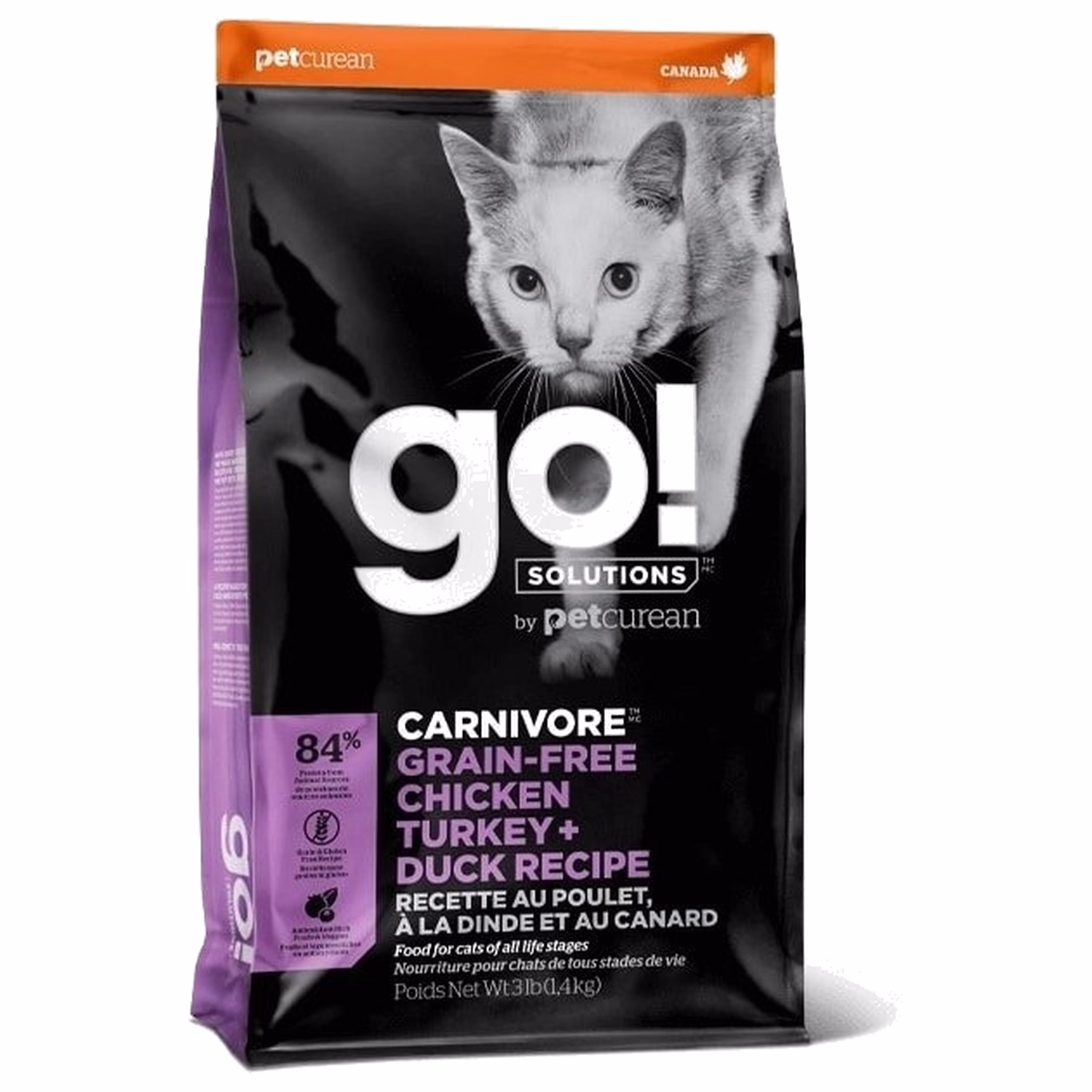 Go! SOLUTIONS 貓乾糧 - 活力營養系列 - 無穀物雞肉+火雞+鴨肉配方