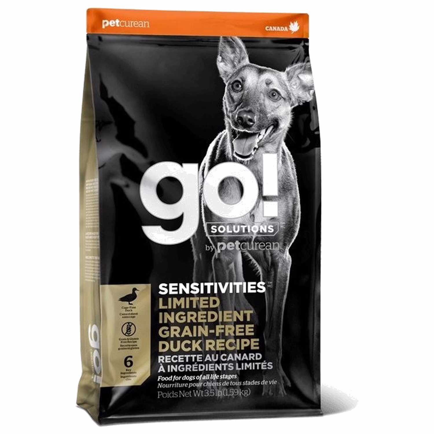 Go! SOLUTIONS 單一蛋白狗乾糧 - 低敏美毛系列 - 鴨肉配方