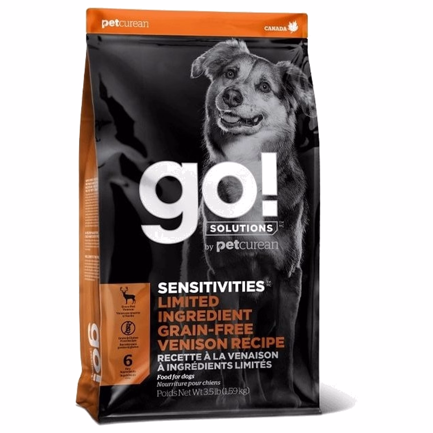 GO! SOLUTIONS 狗糧 - 低敏美毛系列無穀物單一蛋白 - 鹿肉配方