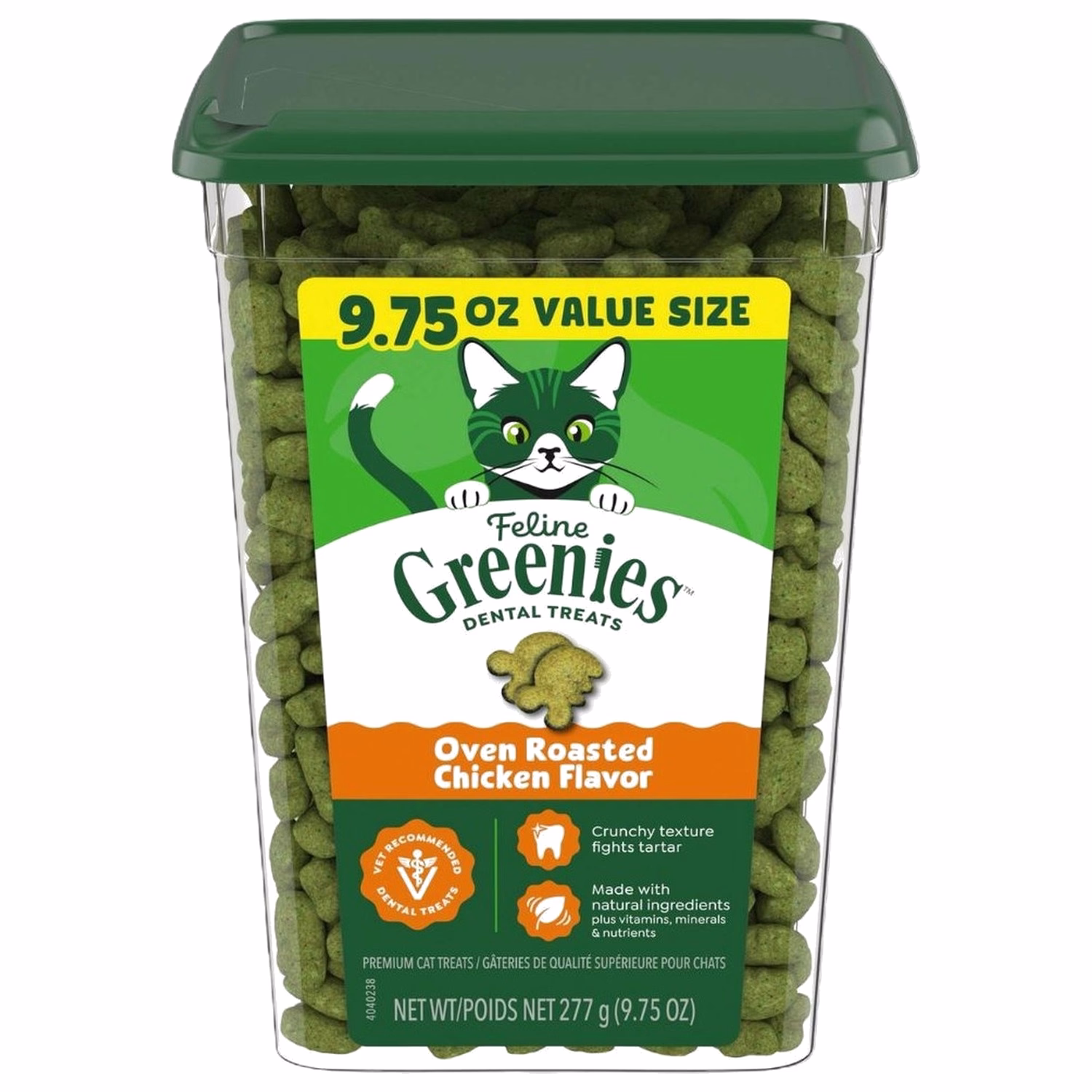 Greenies Cat Dental Treat - Chicken Jumbo Tub 9.75oz