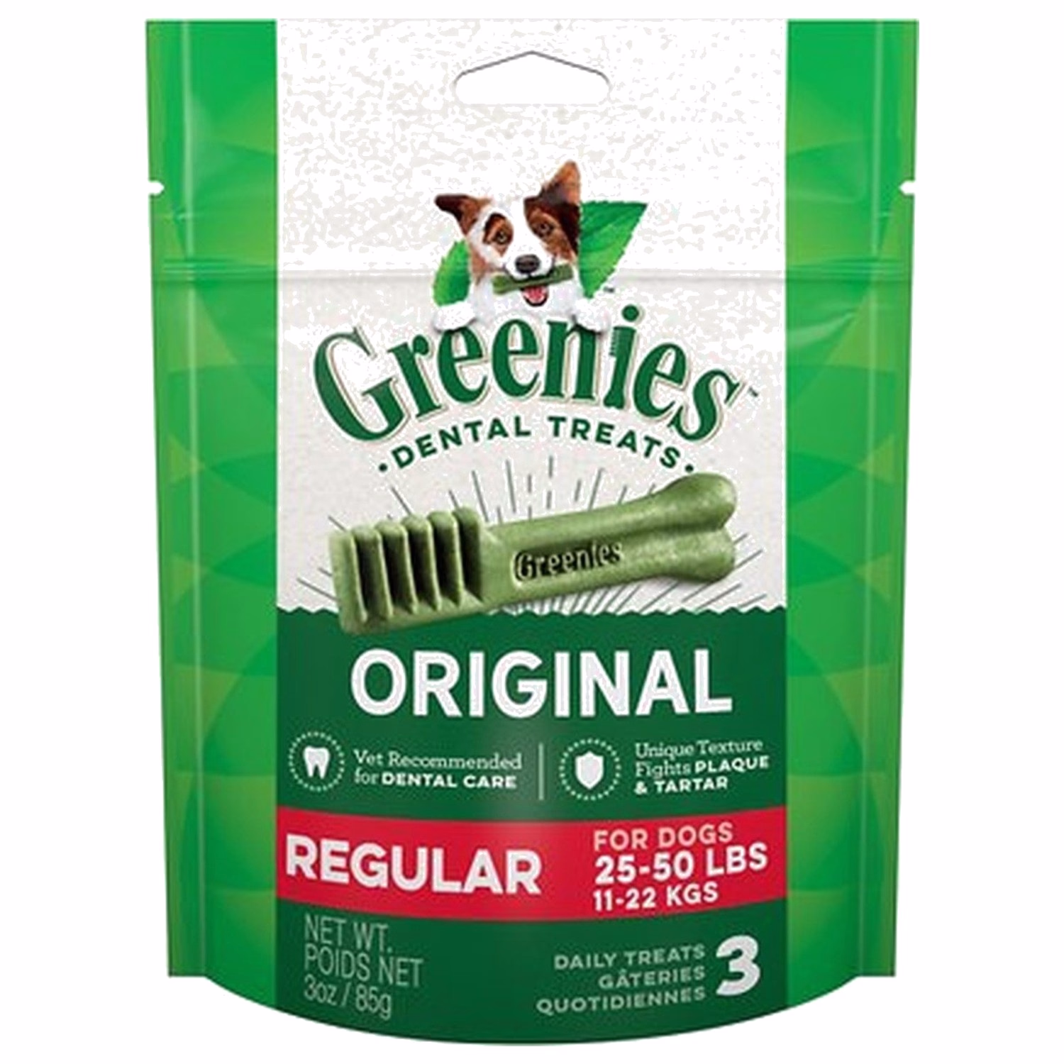 GREENIES Regular Dental Treats for 25-50lb Dogs
