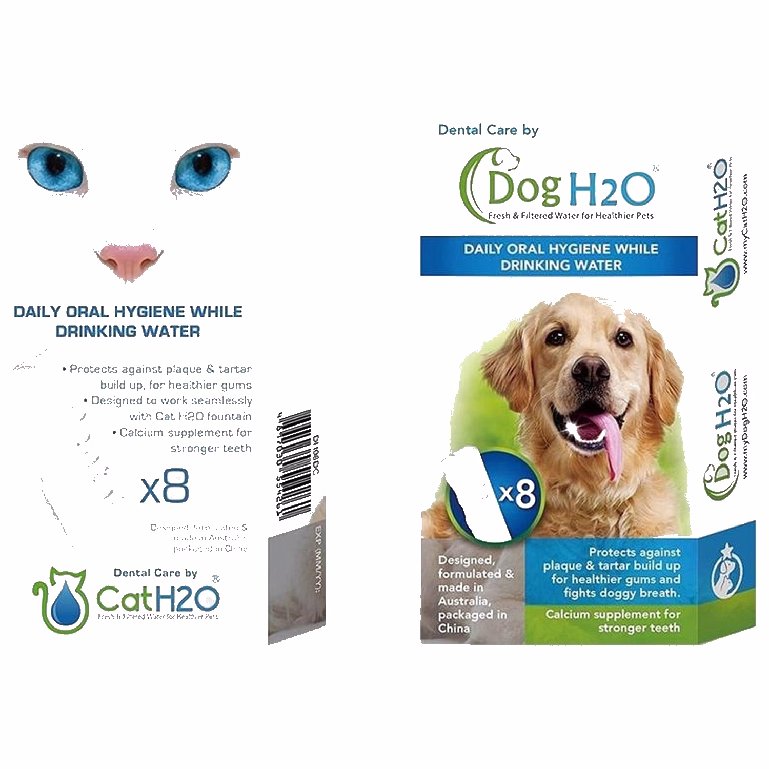 Cat and Dog H2O Water Fountains Dedicated Breath Freshener - Dental Care (8 Tablets)