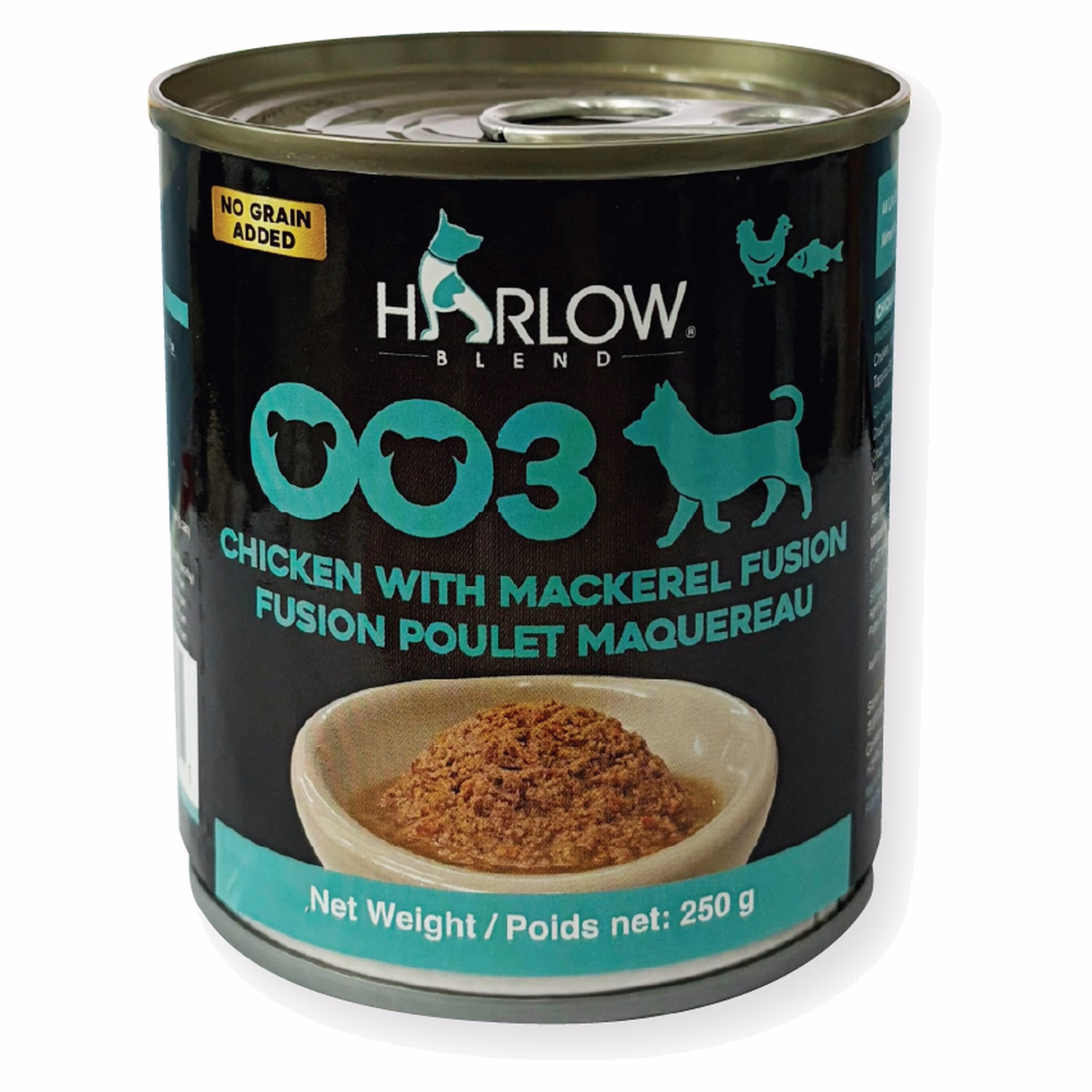Harlow Blend 楓葉 犬用濕糧 - OO3 雞肉+鯖魚罐 250g