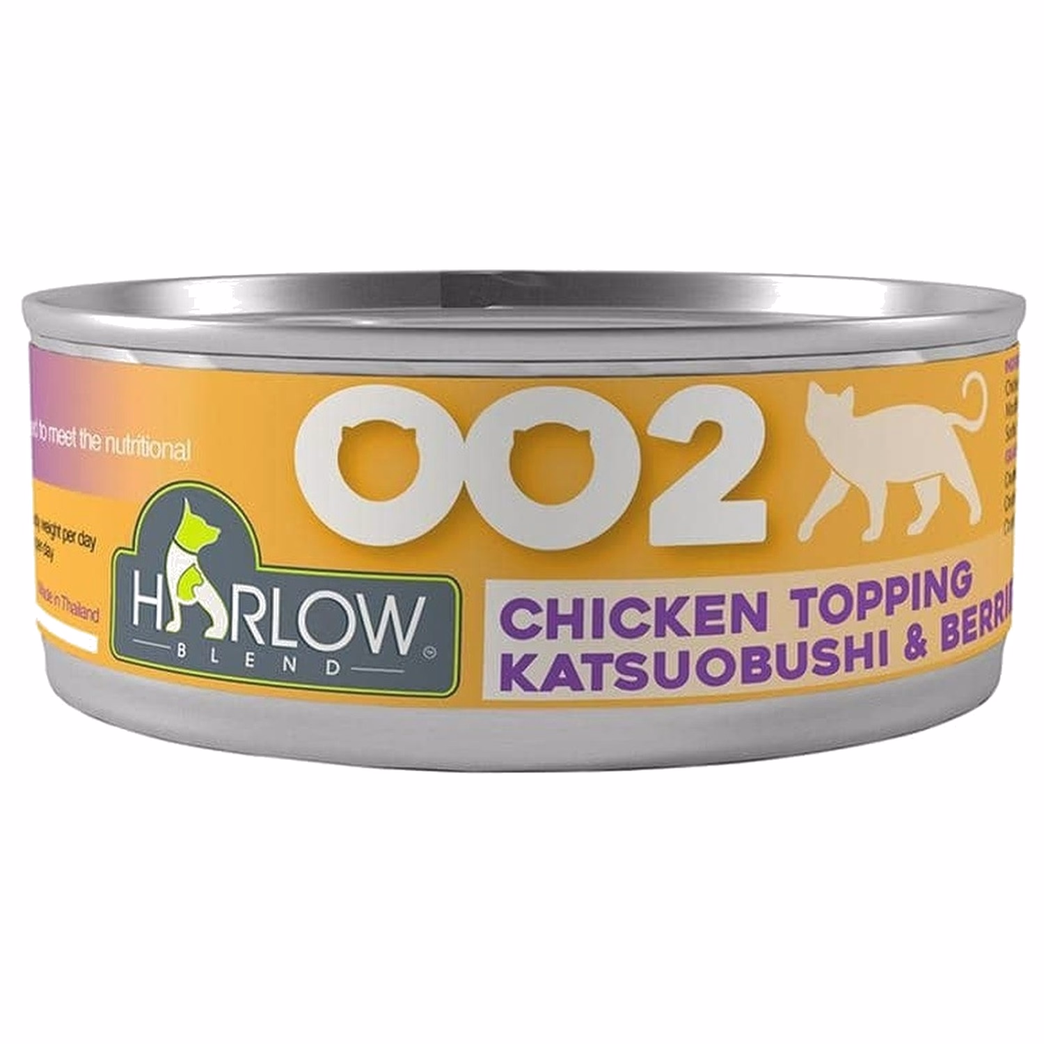 Harlow Blend Cat Wet Food - Grain Free Chicken Gravy Topping Katsuobushi & Berries 80g