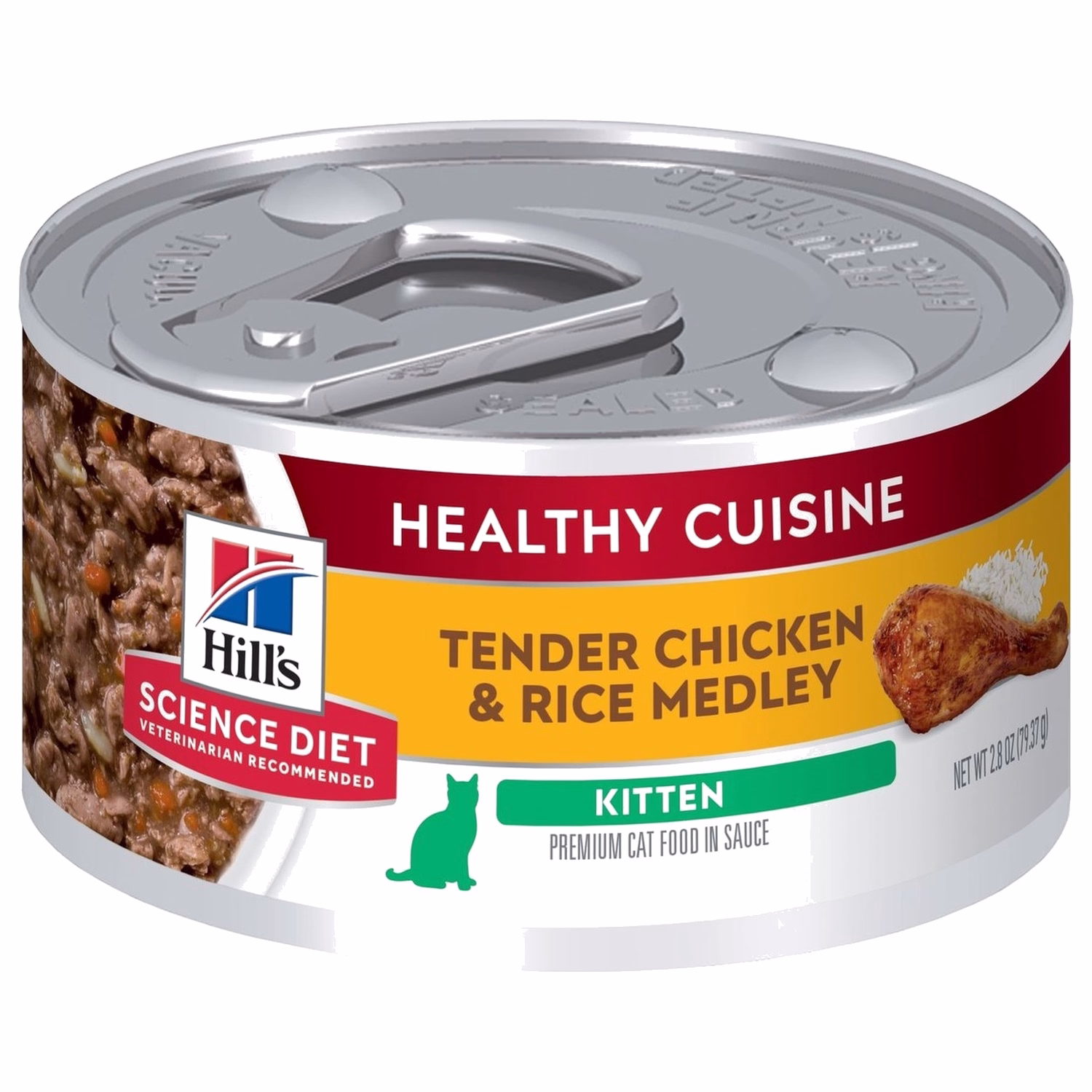 Hills Cat Can - Science Diet Kitten Healthy Cuisine Roasted Chicken & Rice Medley 2.8oz