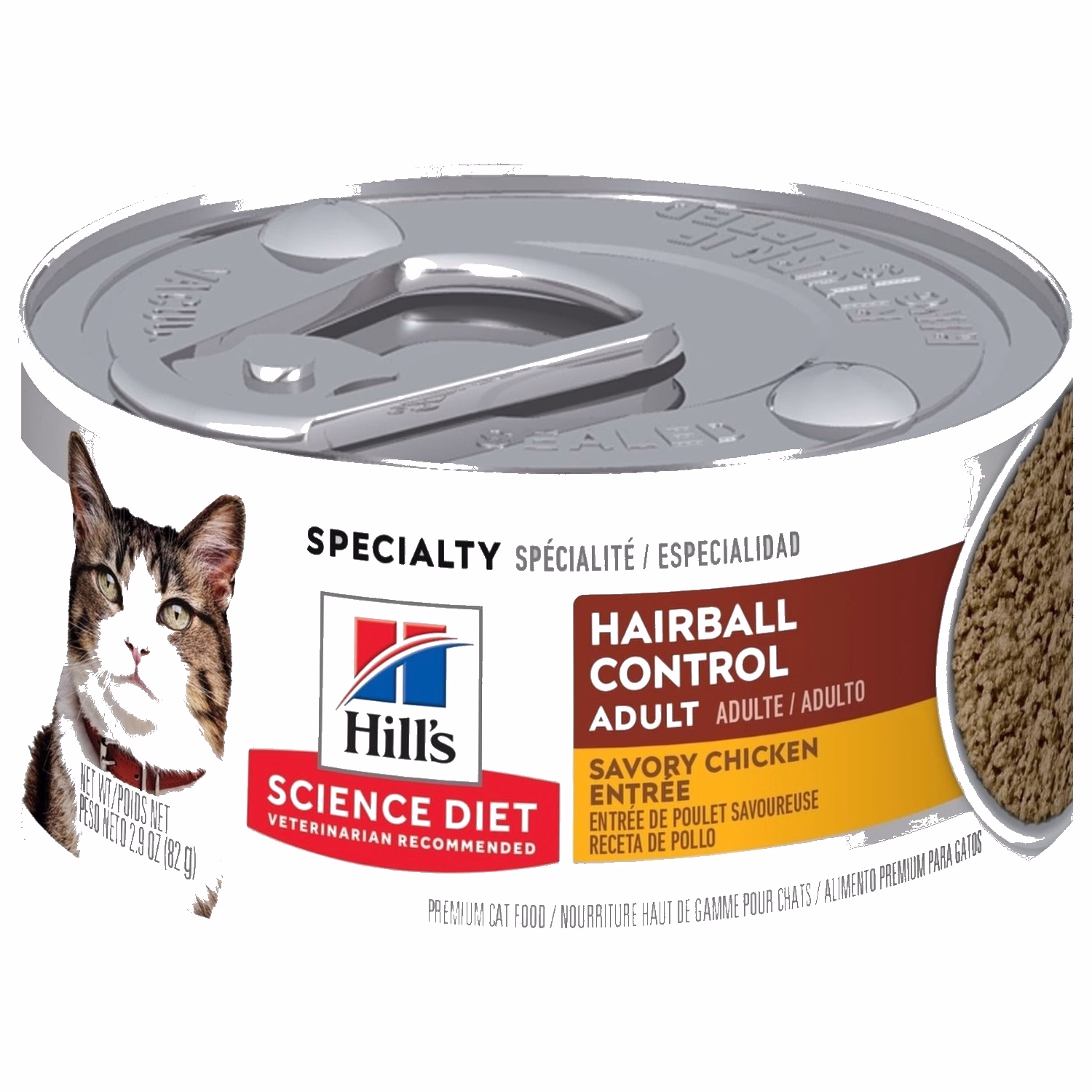 Hills Cat Can - Science Diet  Hairball Control - Savory Chicken Entree 2.9oz - EXP 31-10-2026