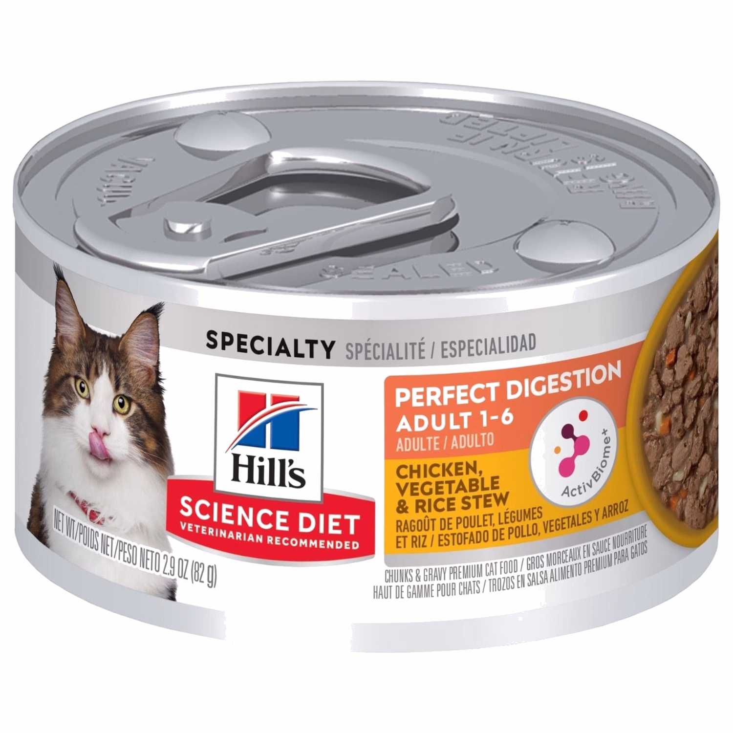 Hills Cat Can - Science Diet Perfect Digestion - Chicken Vegetable & Rice Stew  2.9oz