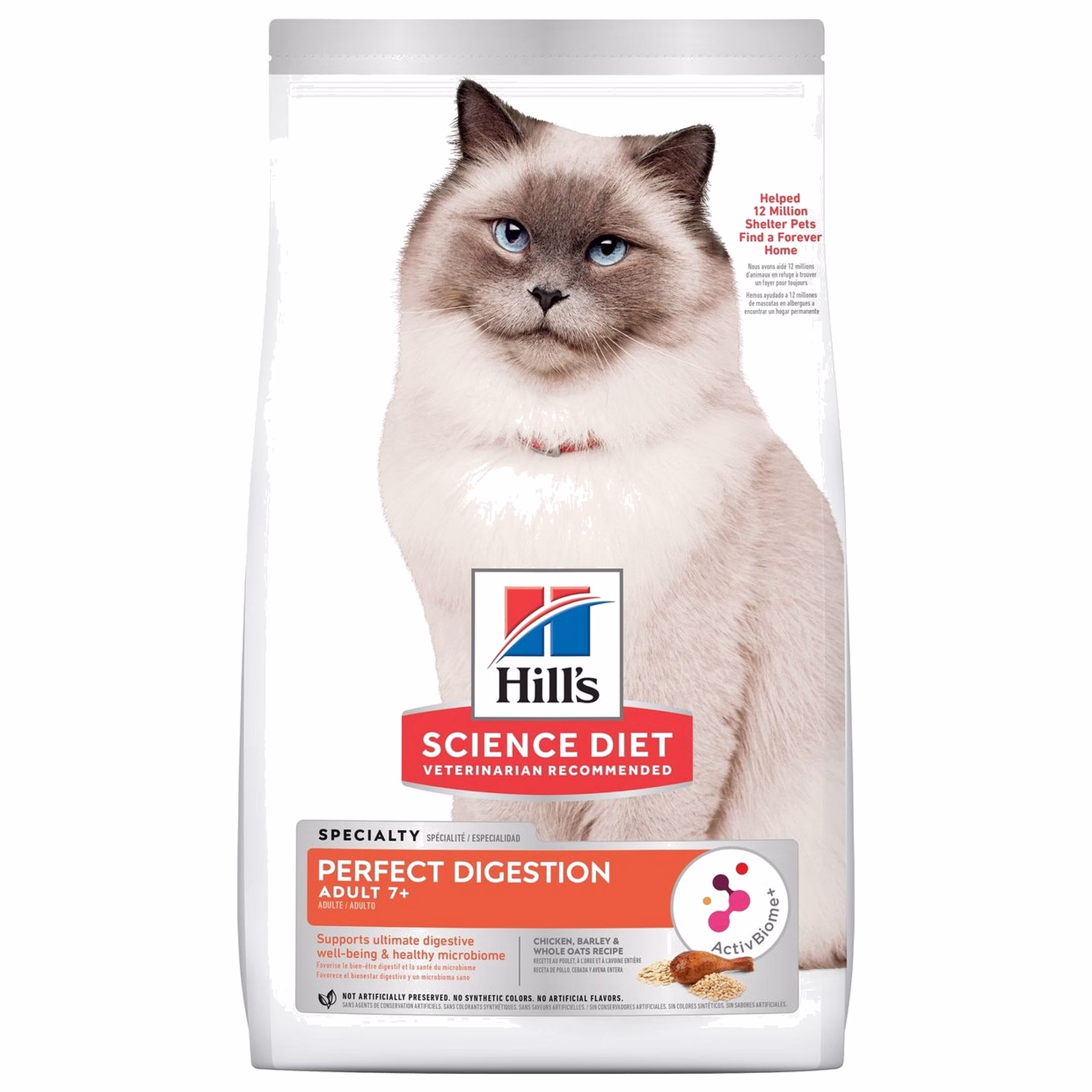 Hills Science Diet Cat Food - Perfect Digestion Adult 7+ 3.5lb