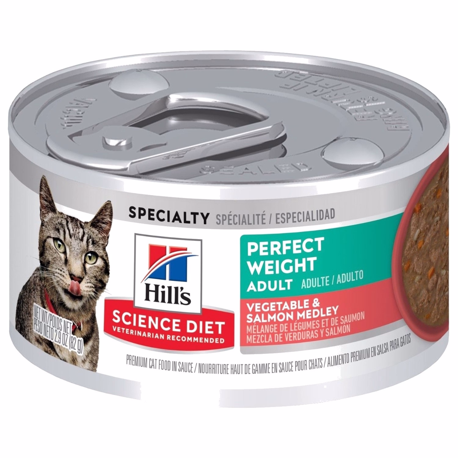 Hills Cat Can - Science Diet Perfect Weight - Vegetable & Salmon Medley 2.9oz