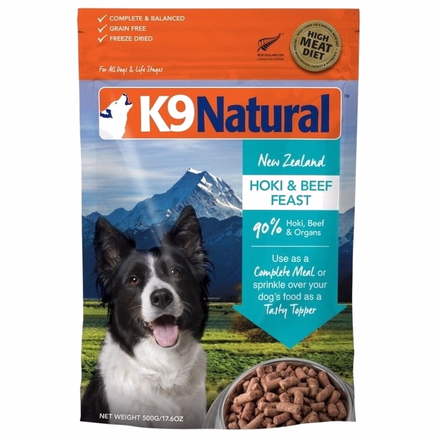 K9 Natural Freeze Dried Dog Food - Hoki & Beef Feast