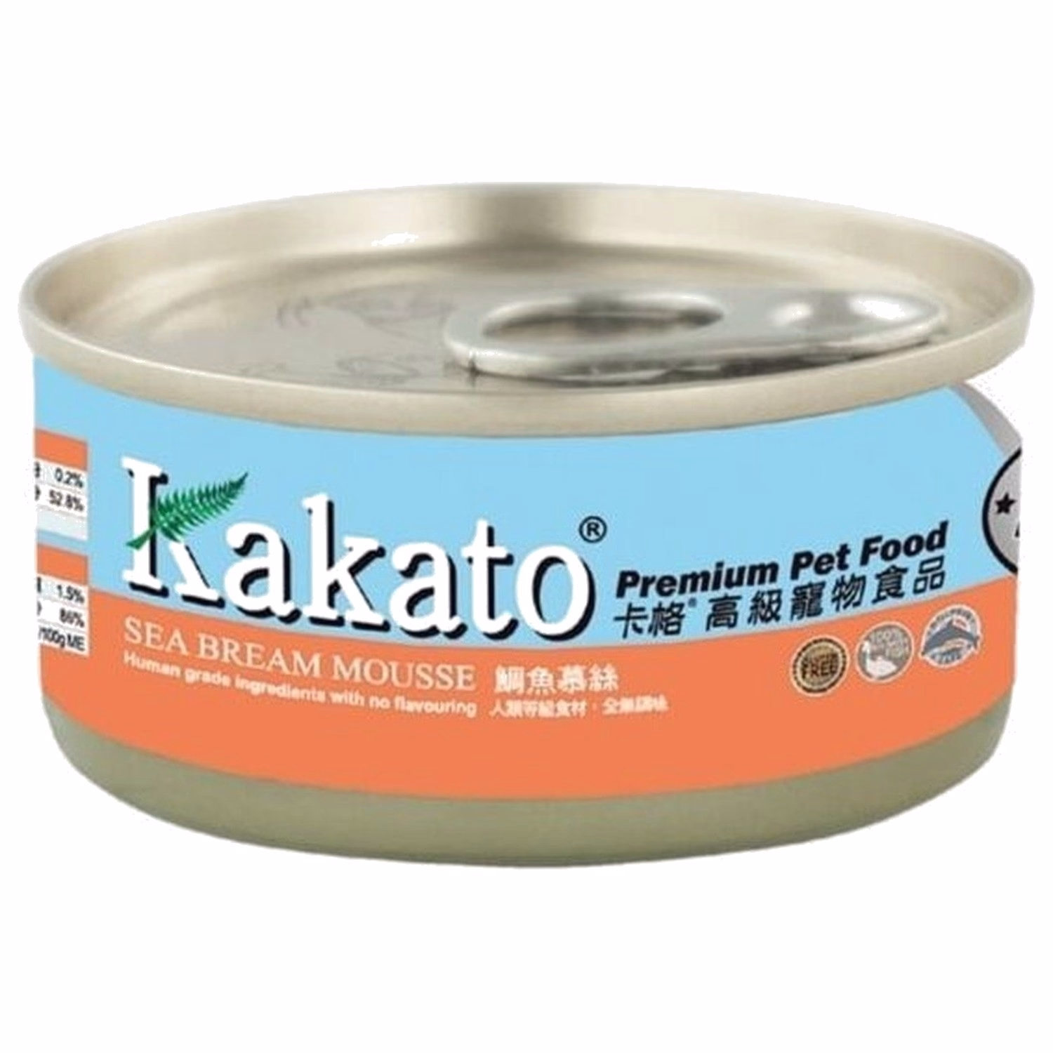 Kakato Cat & Dog Can - Sea Bream Mousse 70g