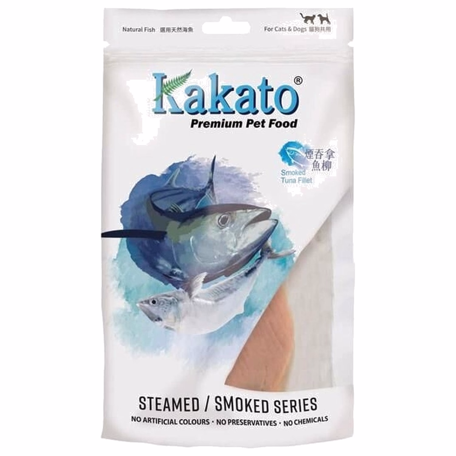 Kakato Cat & Dog Treat - Steamed/Smoked Series - Smoked Tuna Fillet 11g x 6pcs