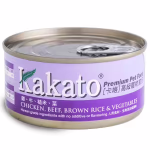 Kakato Cat & Dog Can - Chicken, Beef, Brown Rice & Vegetables 70g