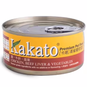 Kakato 卡格貓狗濕糧 - 雞,牛肝及蔬菜配方 170g
