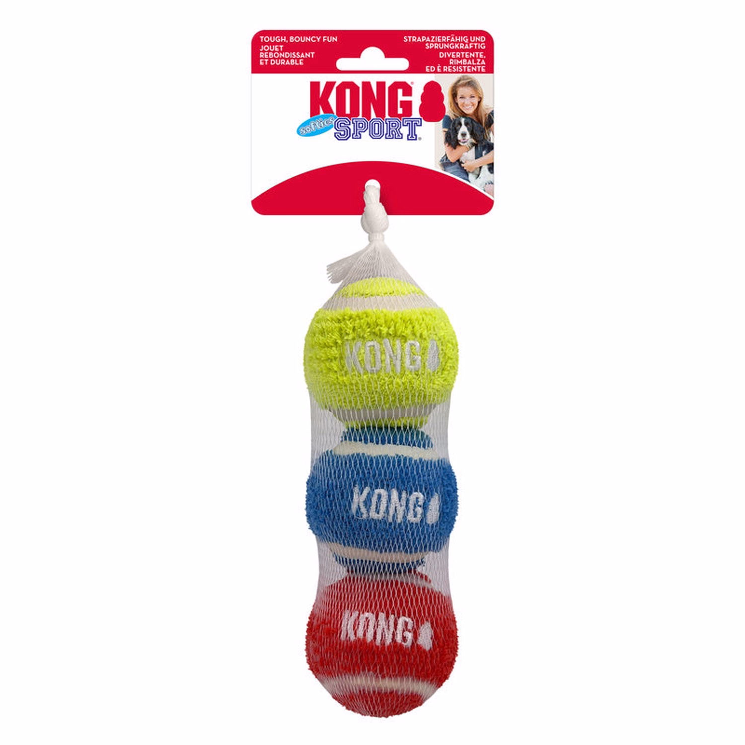 KONG Dog Toy - Sport Softies Balls 3-pk Assorted