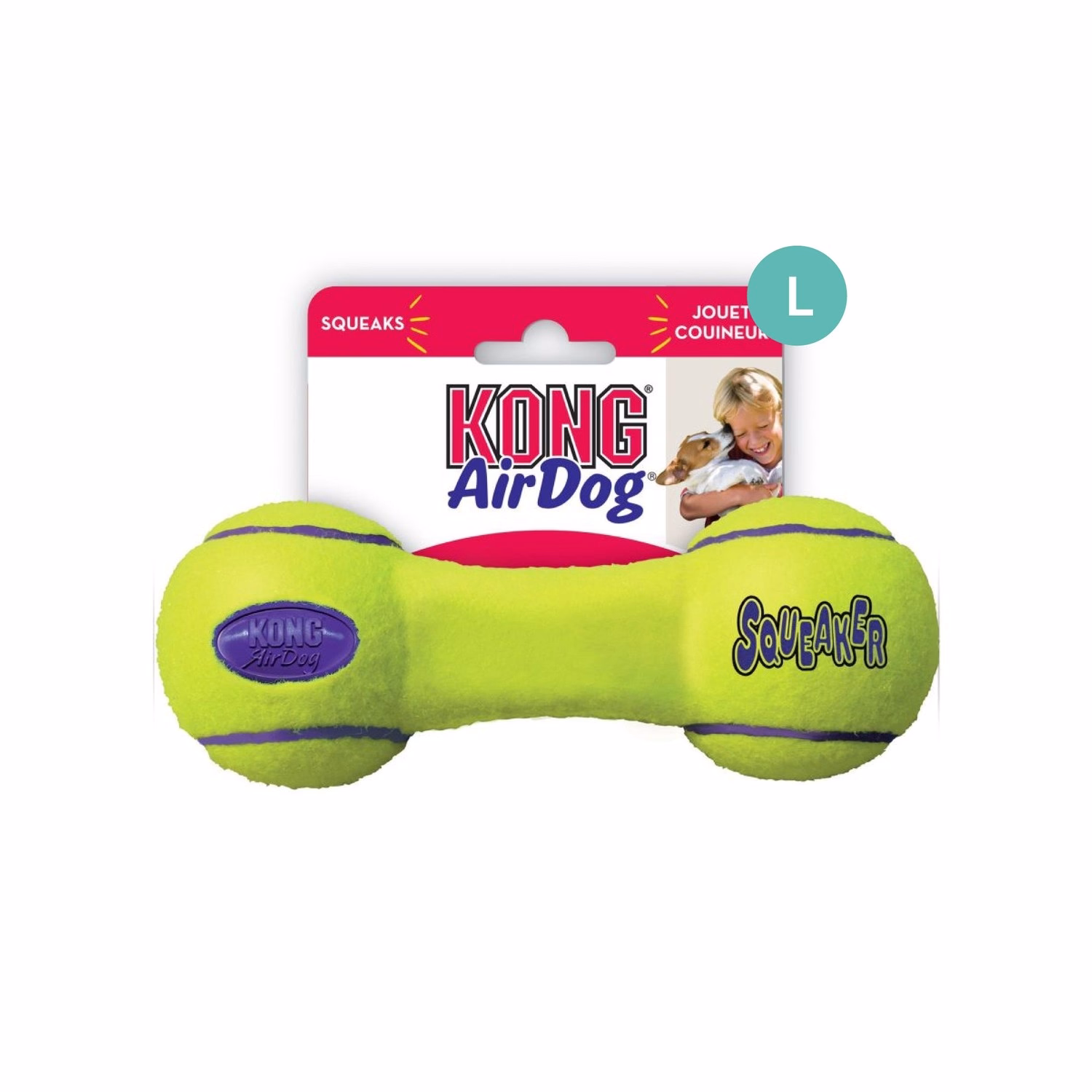 KONG Dog Toy - Air Squeaker Dumbbell - L