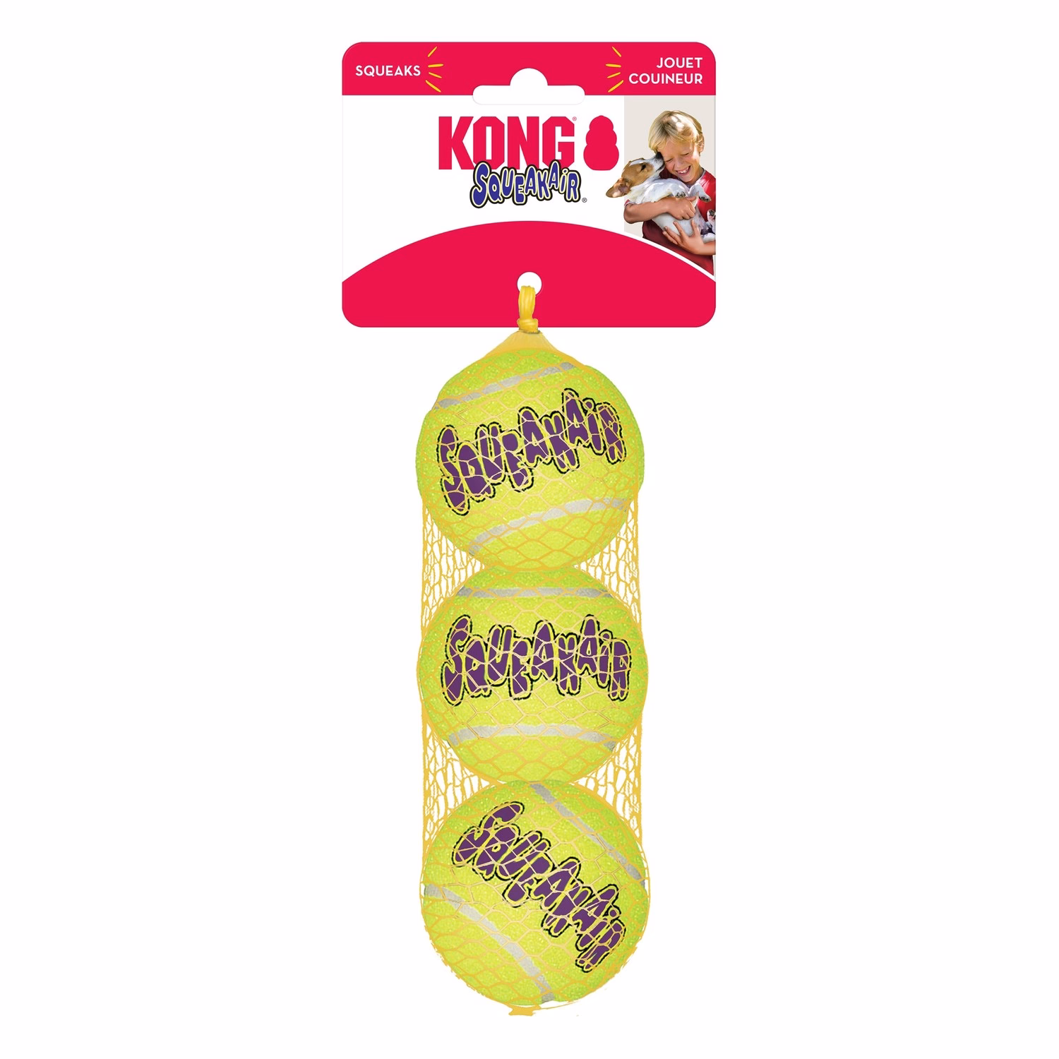 KONG Dog Toy - Squeaker Air Tennis Balls - M