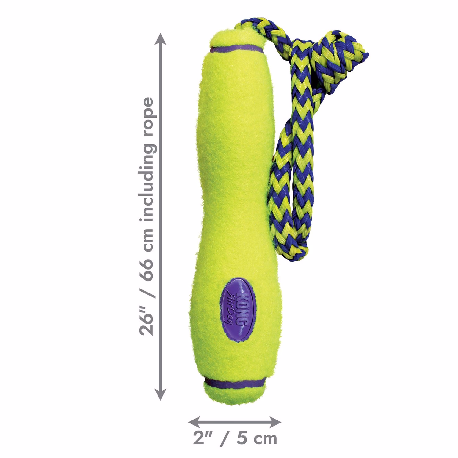 KONG Dog Toy - Squeaker Air Tennis Ball with Rope