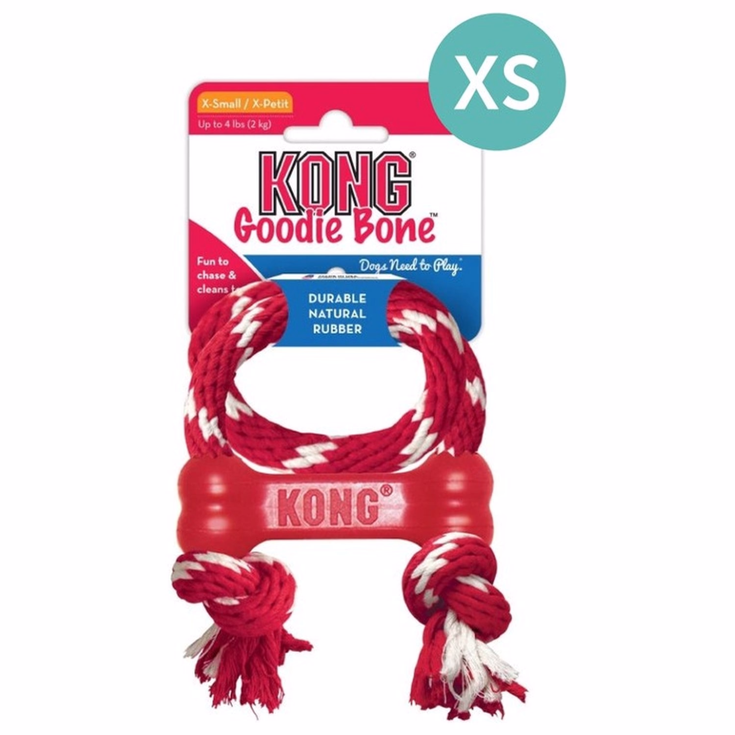 KONG Dog Toy - Goodie Bone with Rope
