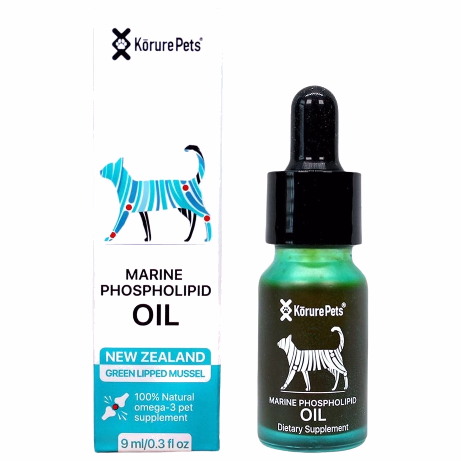 KorurePets 紐西蘭貓補充品 - 強效關節油 (天然綠唇貽具萃取) 9ml - EXP 31-10-2026