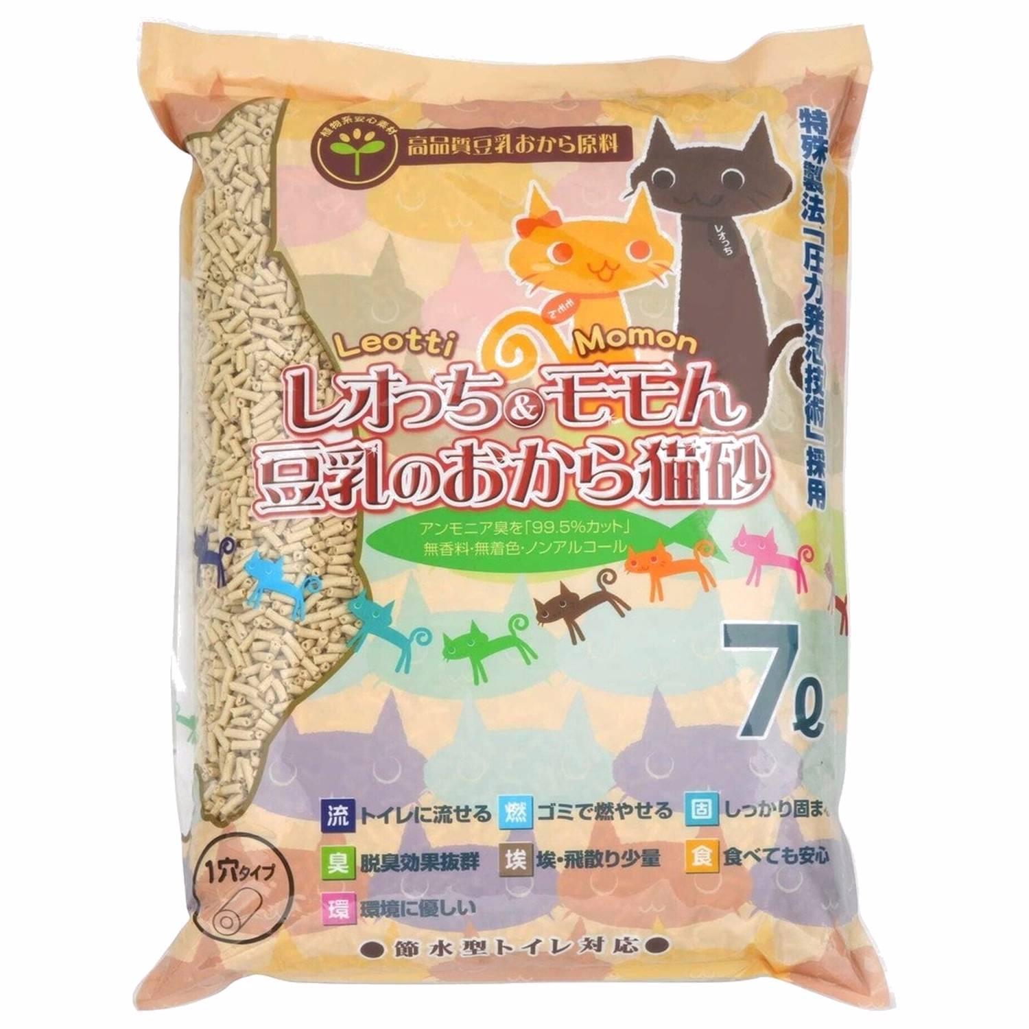 Leotti & Momon Tofu Cat Litter - Japan - Single Pellet 7L