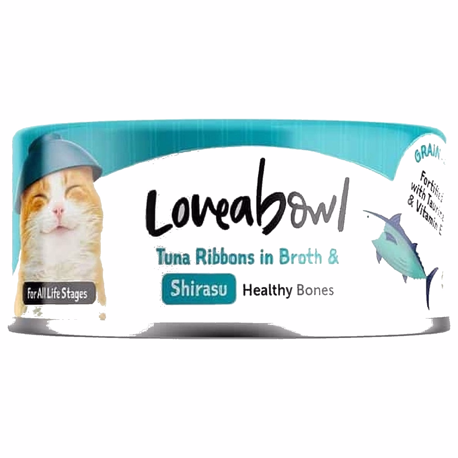 Loveabowl囍碗 無穀物貓罐頭 - 壯骨吞拿魚白飯魚肉湯 70g