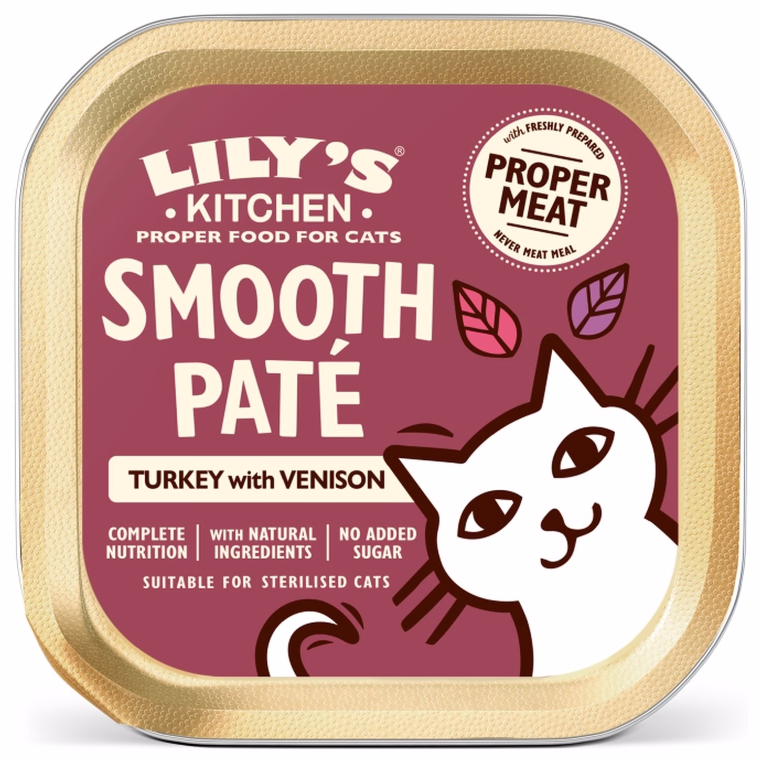 Lilys Kitchen Cat Wet Food - Smooth Pate - Turkey with Venison 85g