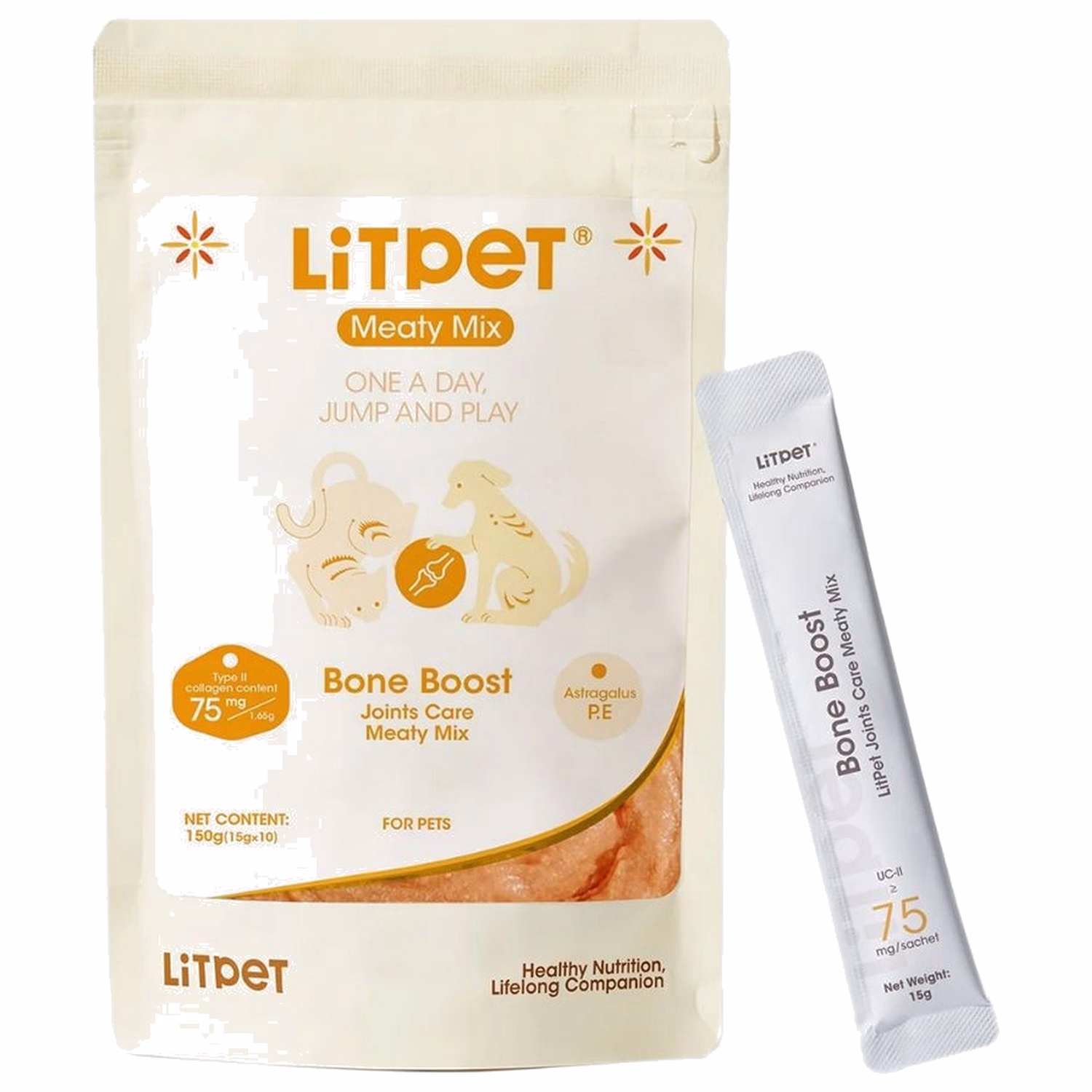 LiTPET Bone Boost Meaty Mix for Dogs & Cats 15g x 10pcs