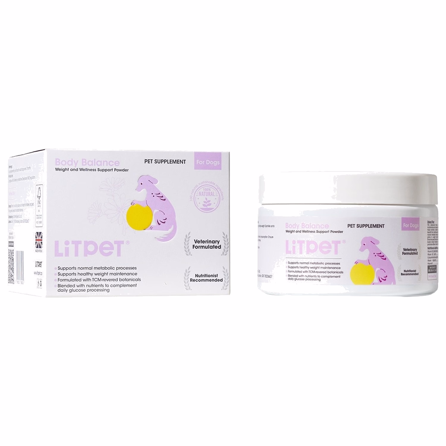 LiTPET Body Balance - Weight and Wellness Support Powder for Dogs 200g