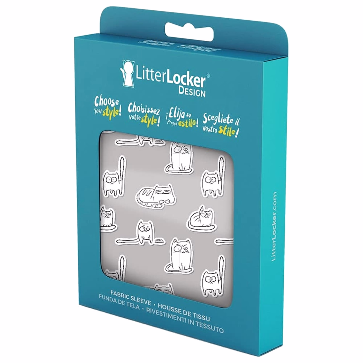LitterLocker 第三代鎖便桶布質外套 - 可愛貓款