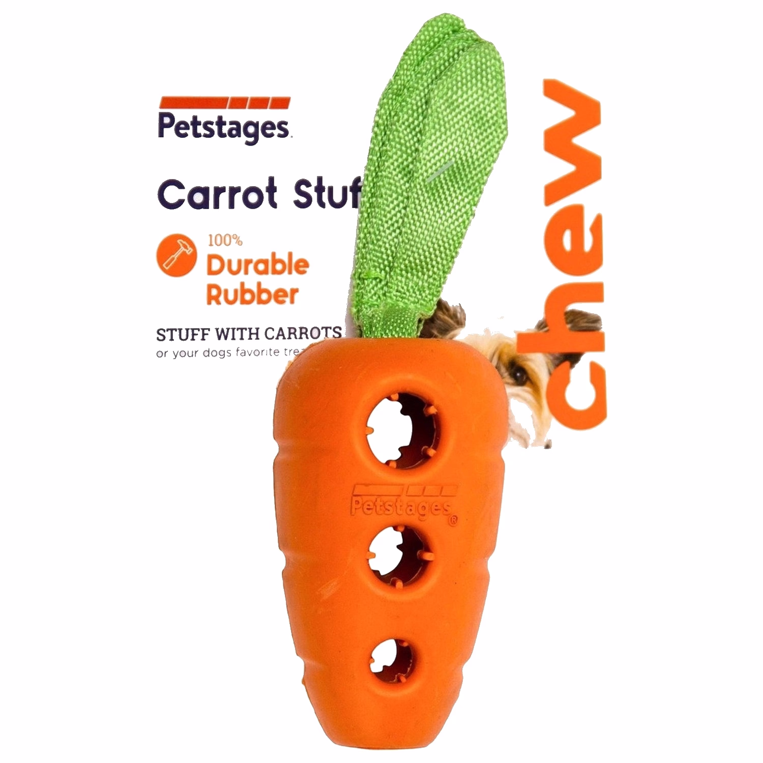 Petstages Dog Toy - Carrot Stuffer Treat