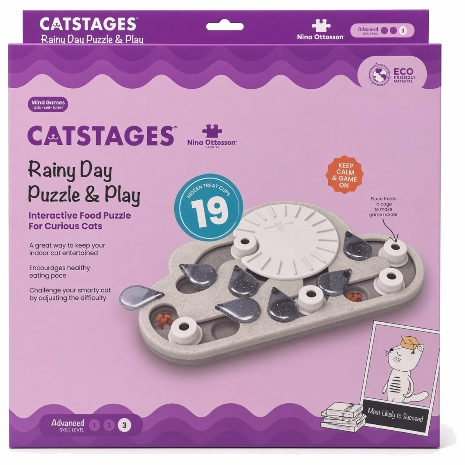 Nina Ottosson Cat Toy - Rainy Day Puzzle & Play