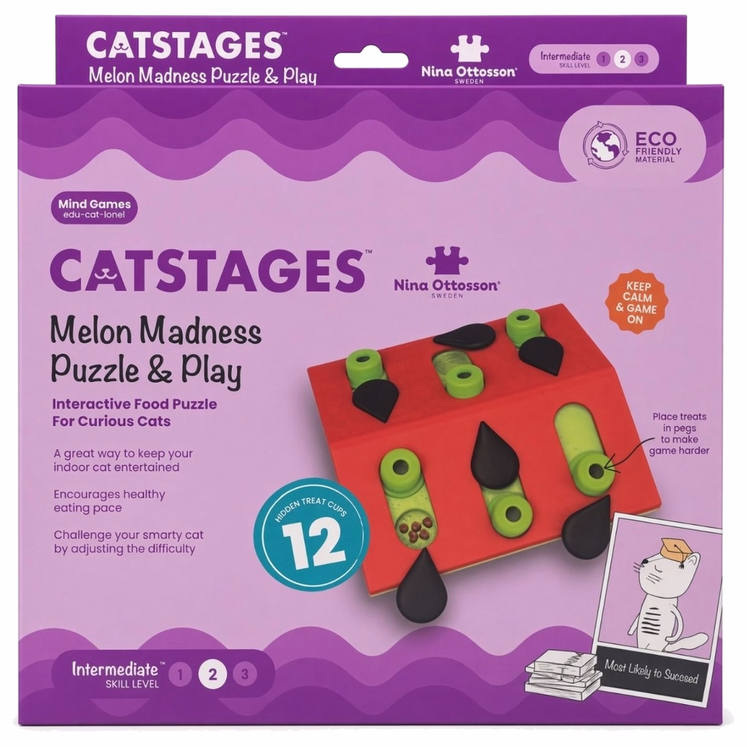Nina Ottosson Cat Toy - Melon Madness Puzzle & Play
