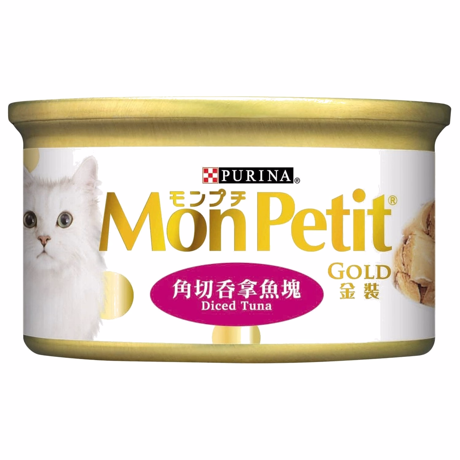 Purina Mon Petit 貓濕糧 - 金裝 - 角切吞拿魚塊 85g