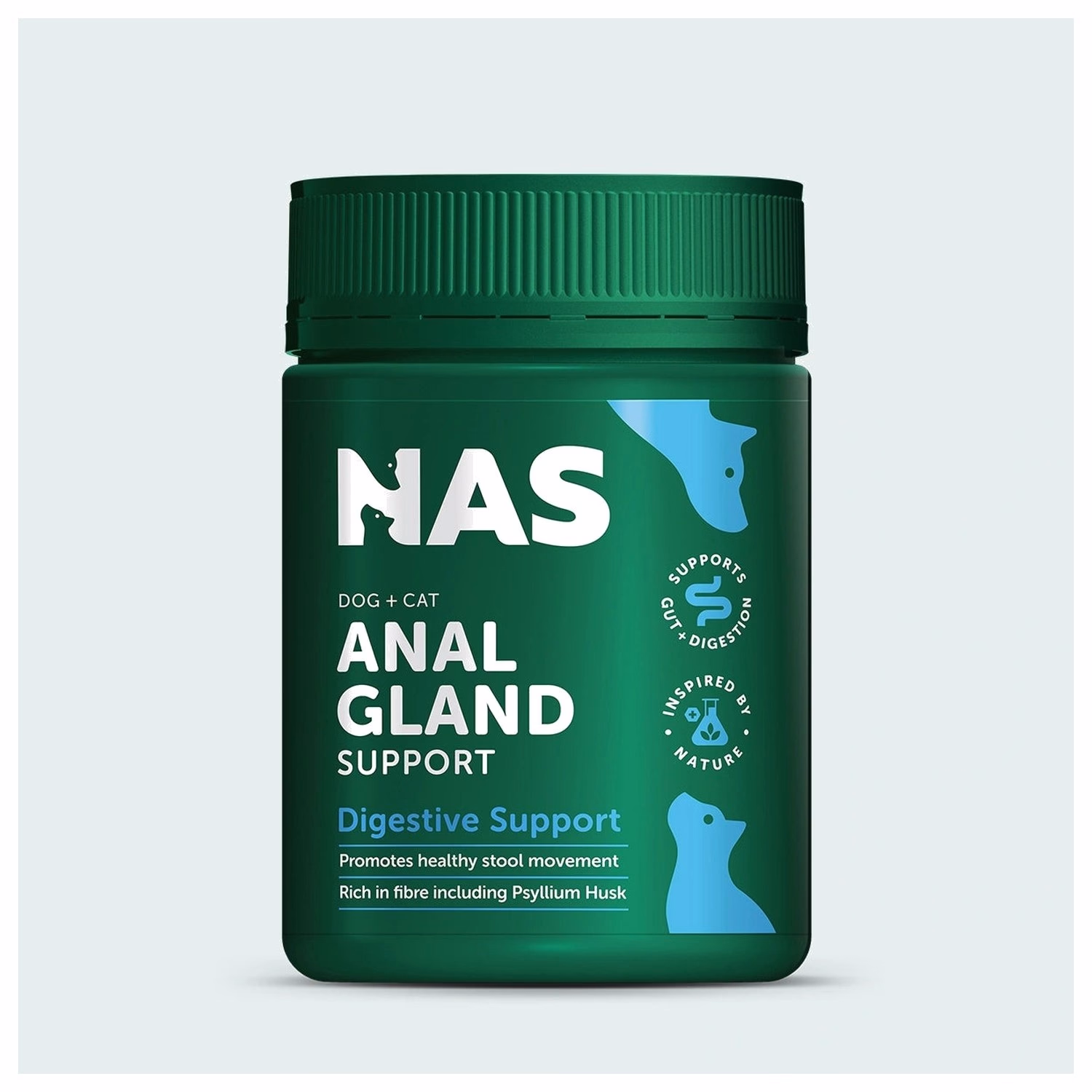 Natural Animal Solutions (NAS) Anal Gland Support (Promotes healthy stool movement) for Dogs & Cats 120g