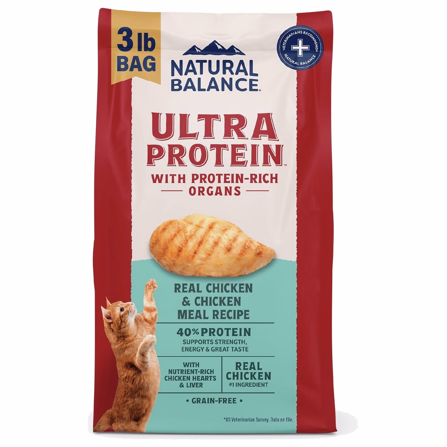 Natural Balance Cat Food - Ultra Protein - Grain Free Chicken & Chicken Meal