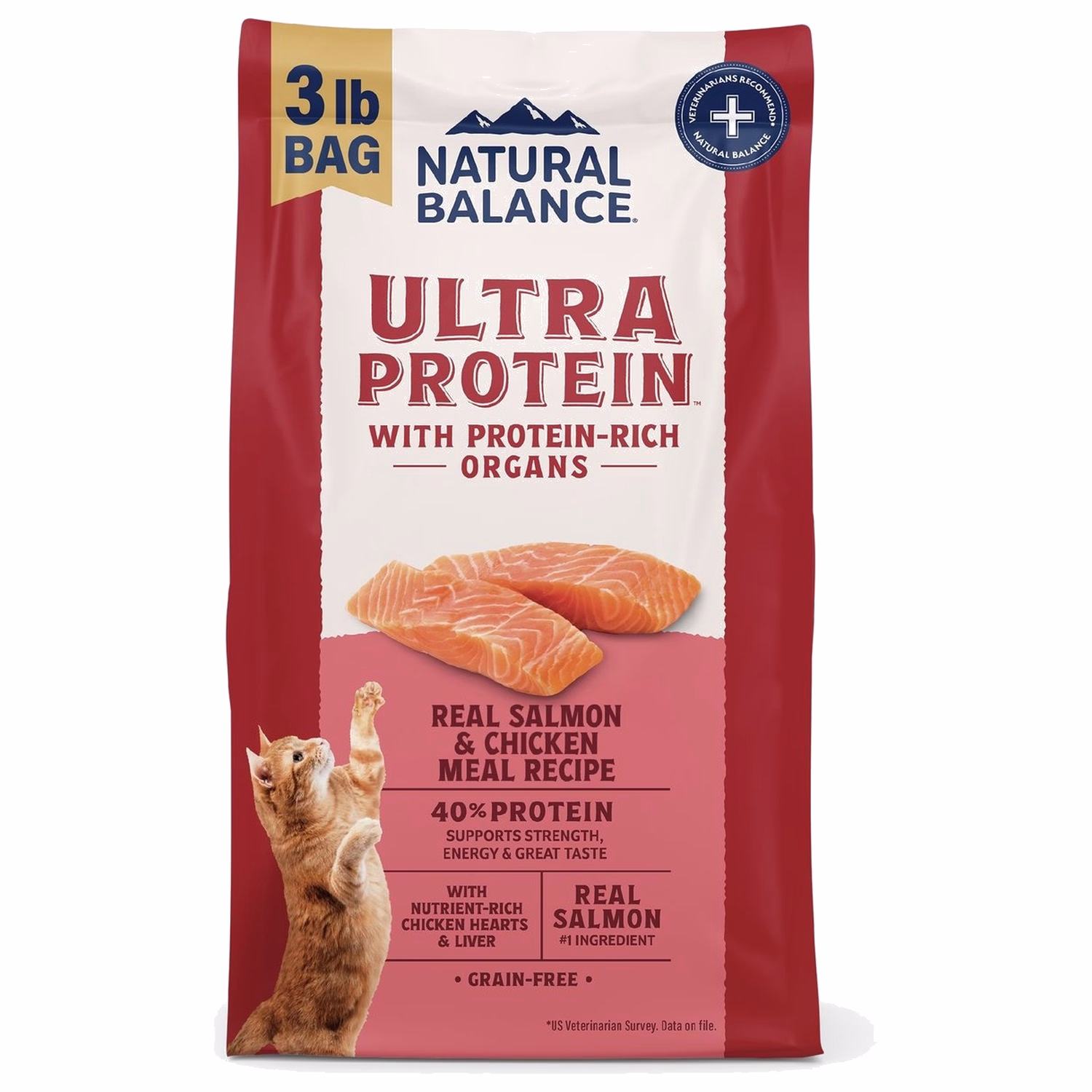 Natural Balance Cat Food - Ultra Protein - Grain Free Salmon & Chicken Meal