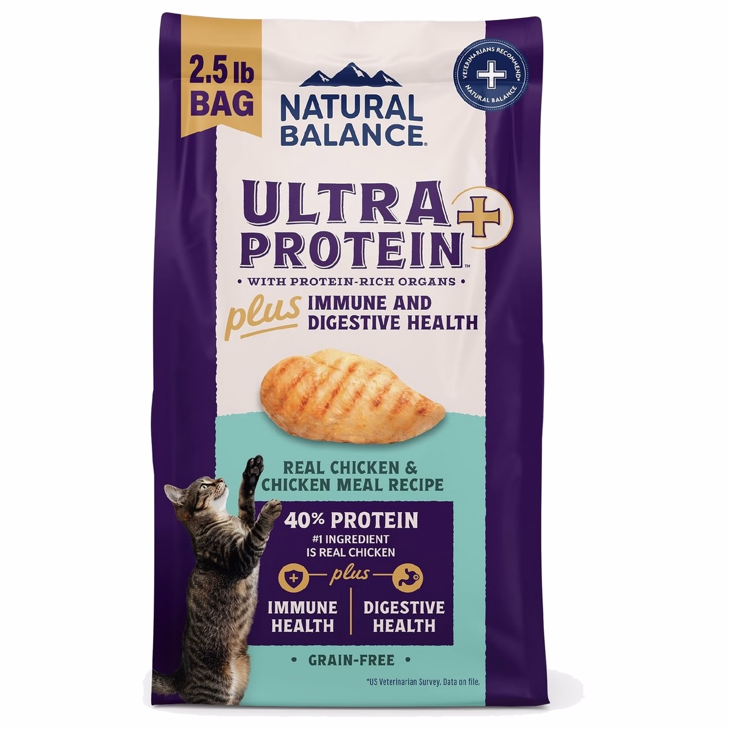 Natural Balance Cat Food - Ultra Protein+ Immune & Digestive Health - Chicken & Chicken Meal