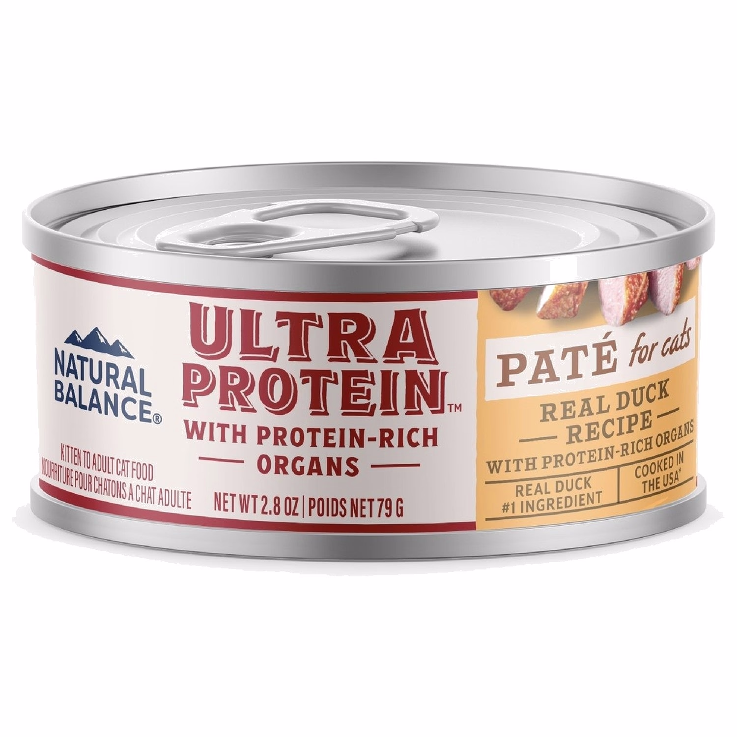 Natural Balance 貓主食罐頭 - Ultra Protein - 無穀物頂級鴨肉肉醬 2.8oz