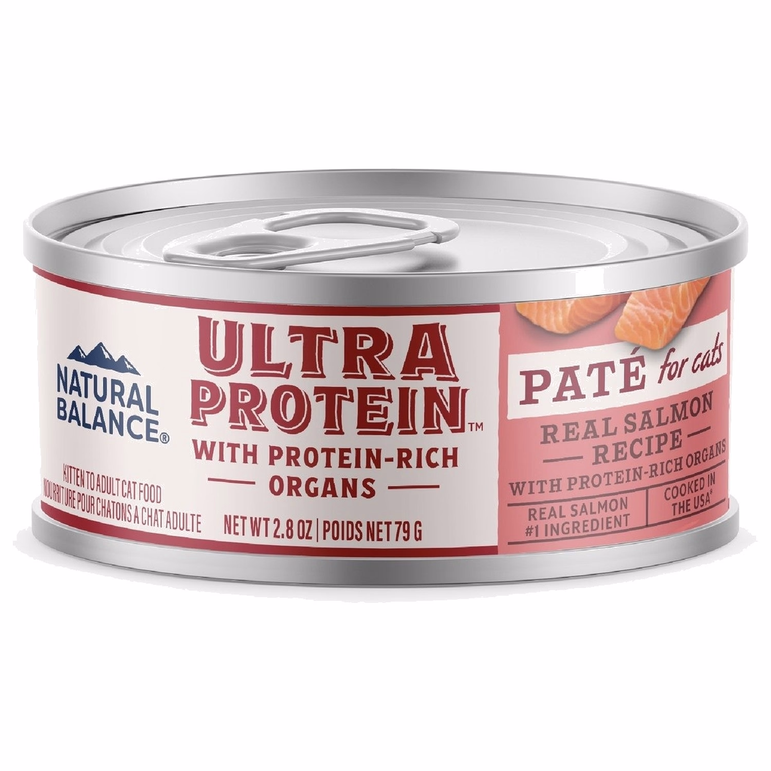 Natural Balance 貓主食罐頭 - Ultra Protein - 無穀物頂級三文魚肉醬 2.8oz