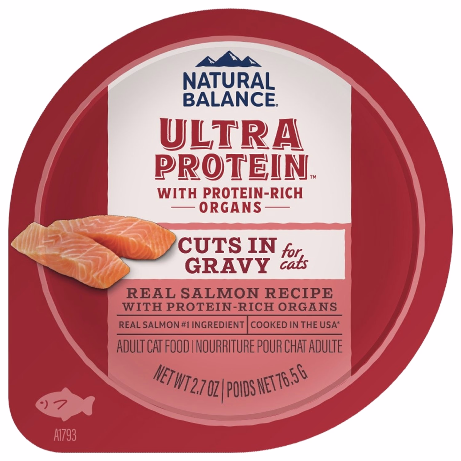 Natural Balance Cat Cup - Ultra Protein - Salmon with Protein-Rich Organs Cuts in Gravy 2.7oz