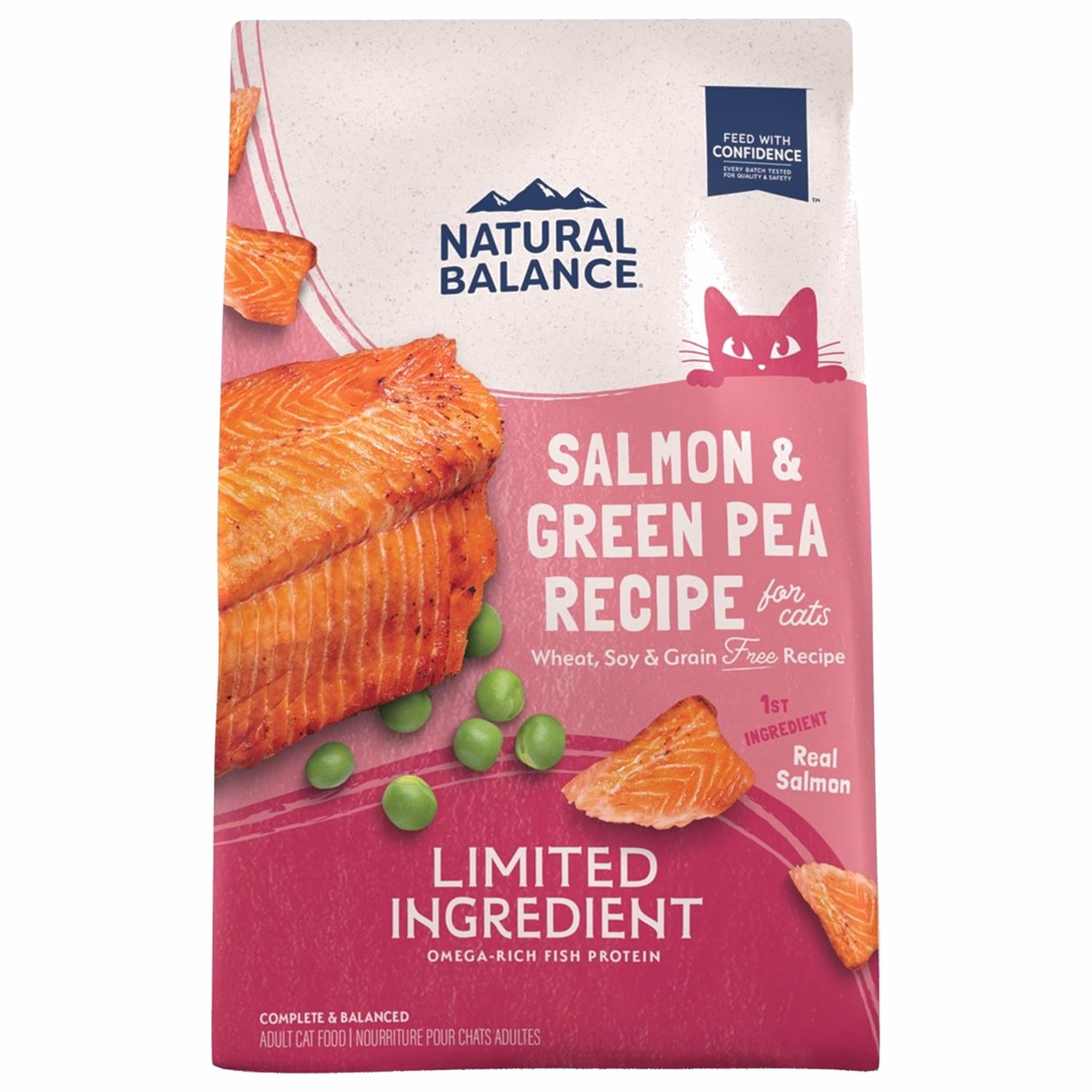 Natural Balance Cat Food - LID Grain Free Salmon & Green Pea 4lb - EXP 09-01-2027