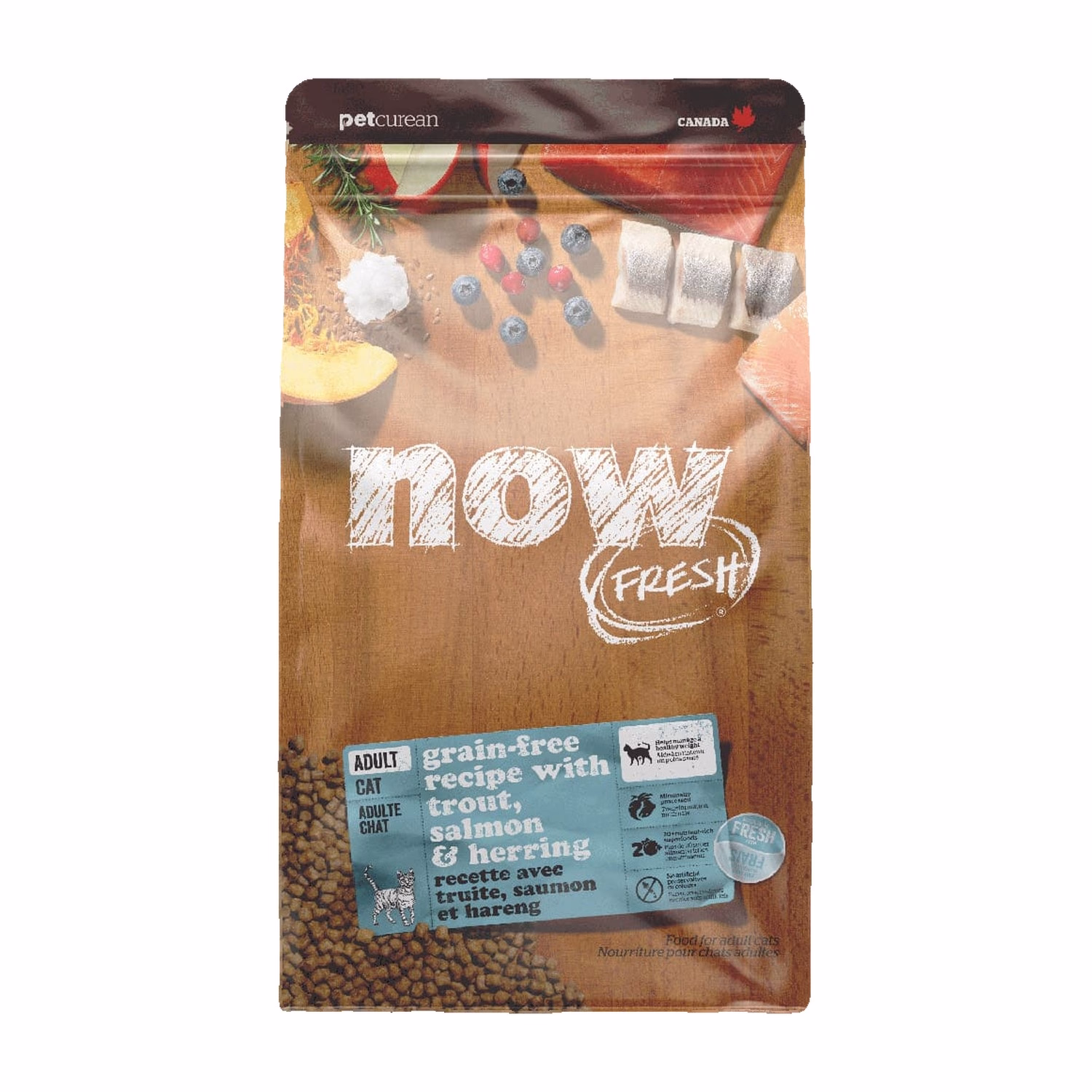NOW Fresh 無榖物貓乾糧 - 成貓 魚肉配方 (鱒魚, 三文魚, 希靈魚)