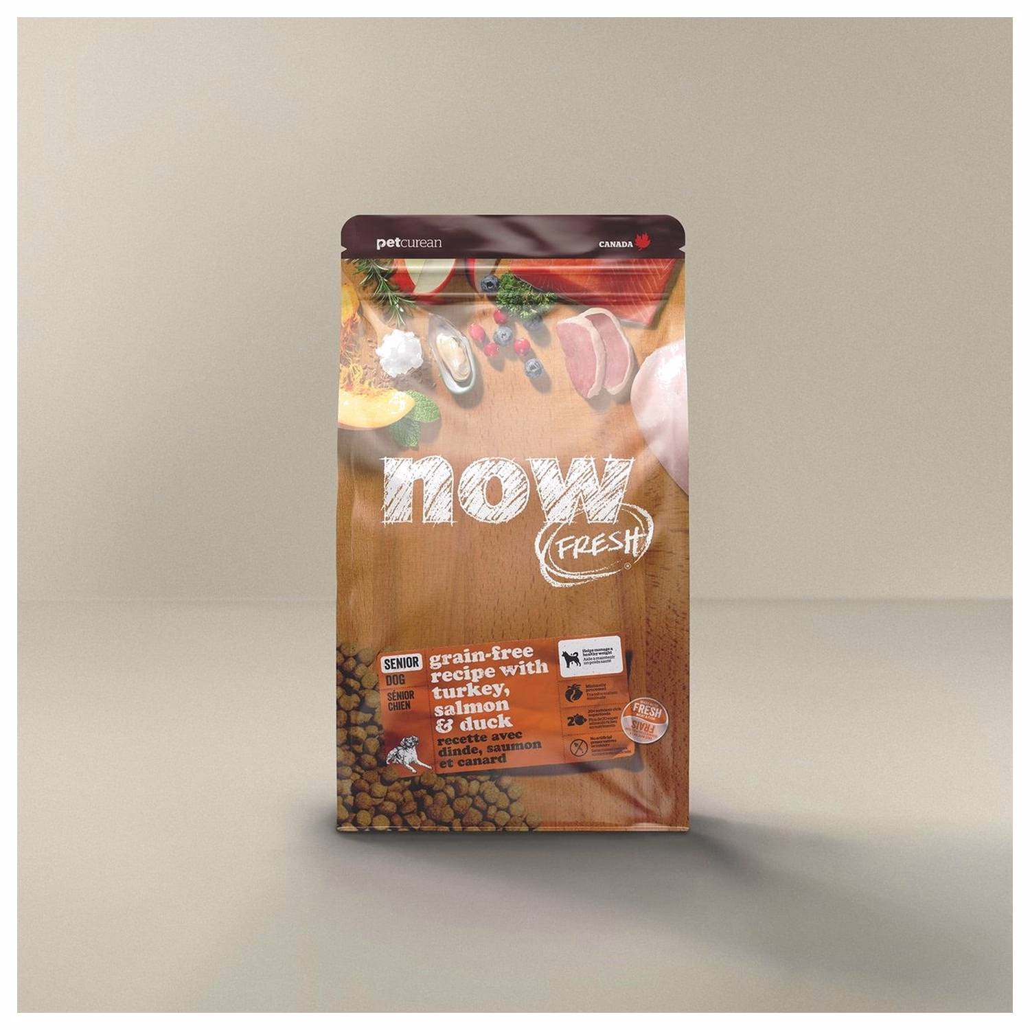 Now Fresh Dog Food - Senior - Grain Free Turkey Duck & Salmon