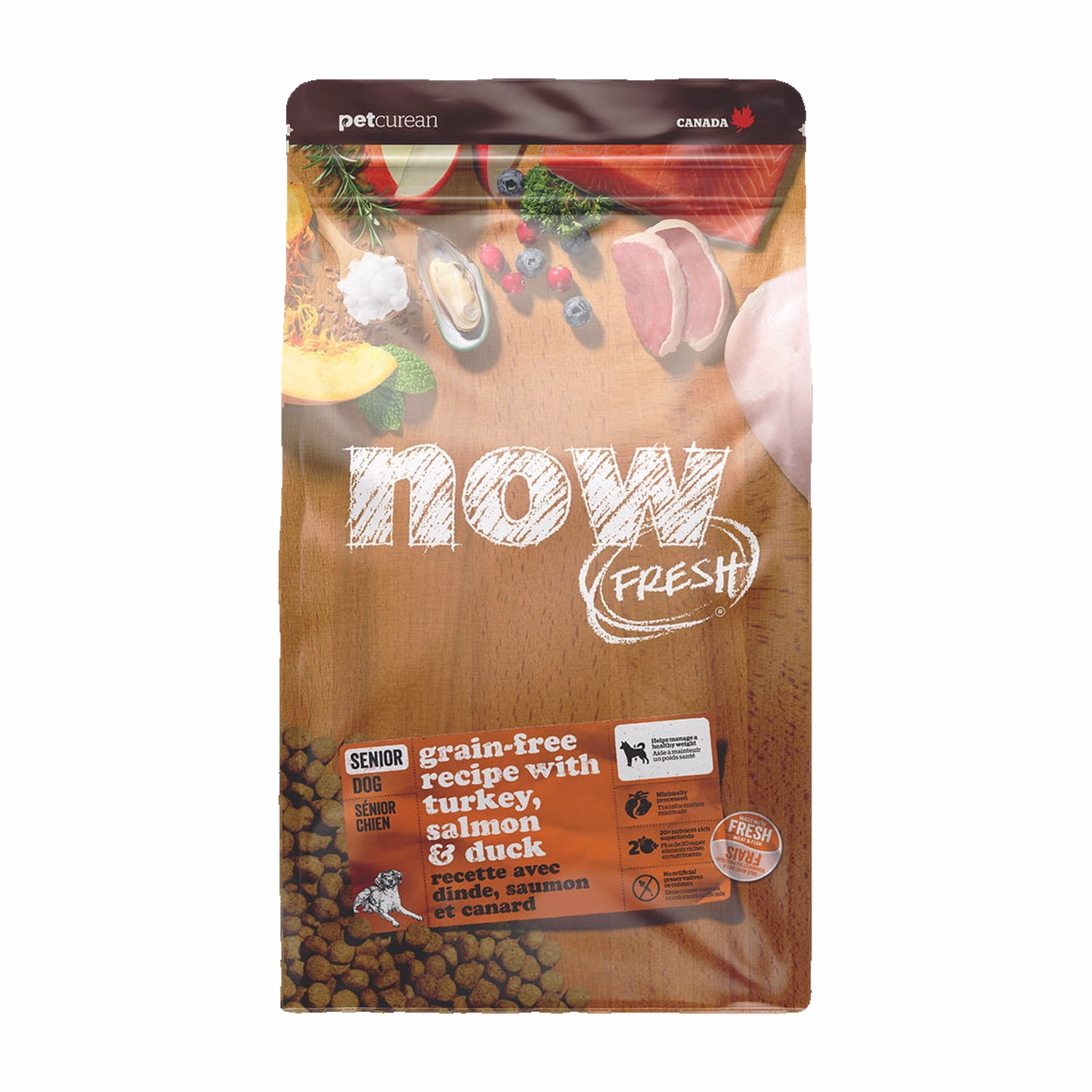 Now Fresh Dog Food - Senior - Grain Free Turkey Duck & Salmon