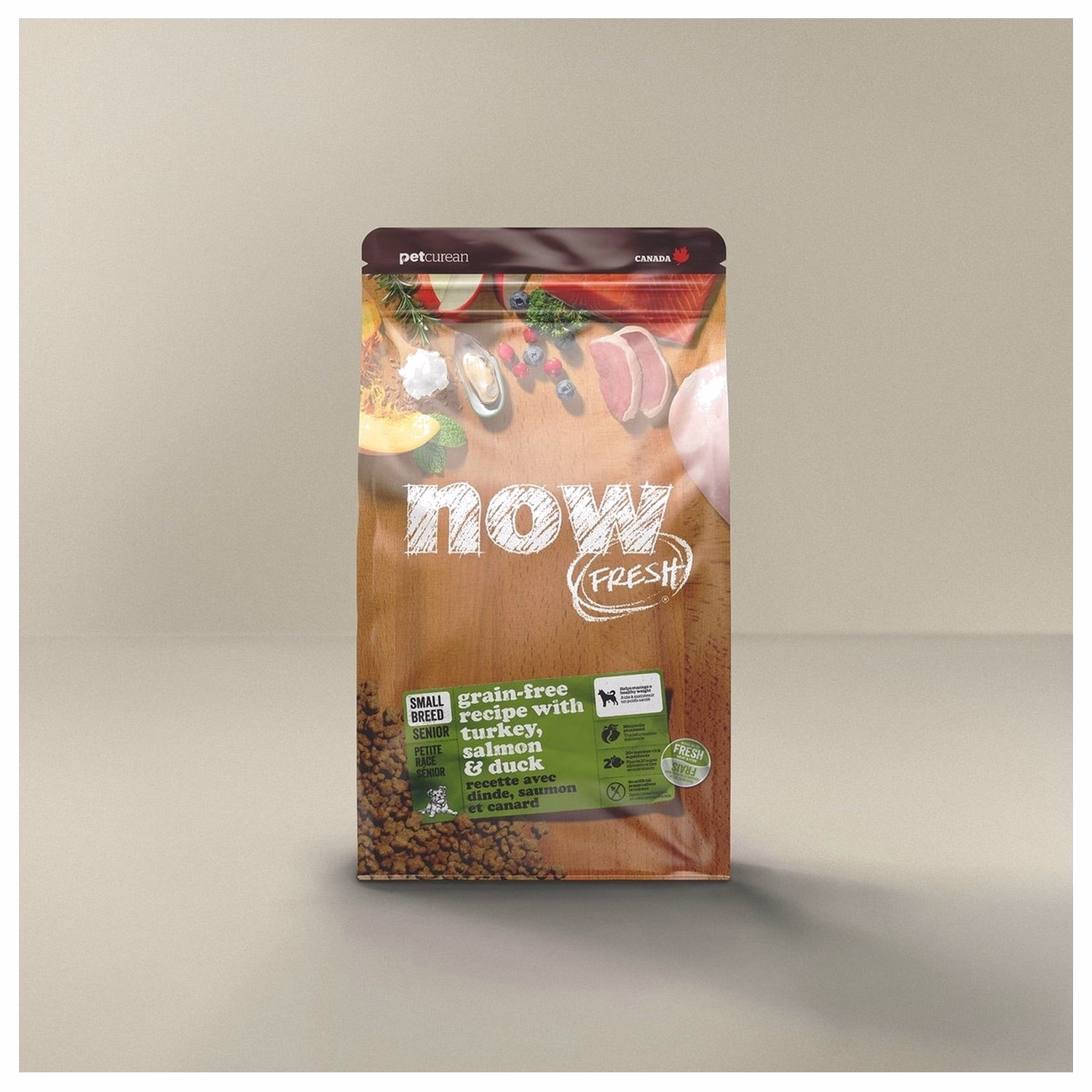 Now Fresh Dog Food - Small Breed Senior - Grain Free Turkey Duck & Salmon