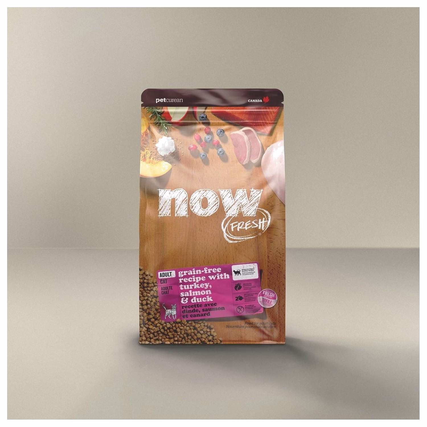 Now Fresh Cat Food - Adult - Grain Free Turkey Salmon & Duck 3lb - EXP 21-10-2026