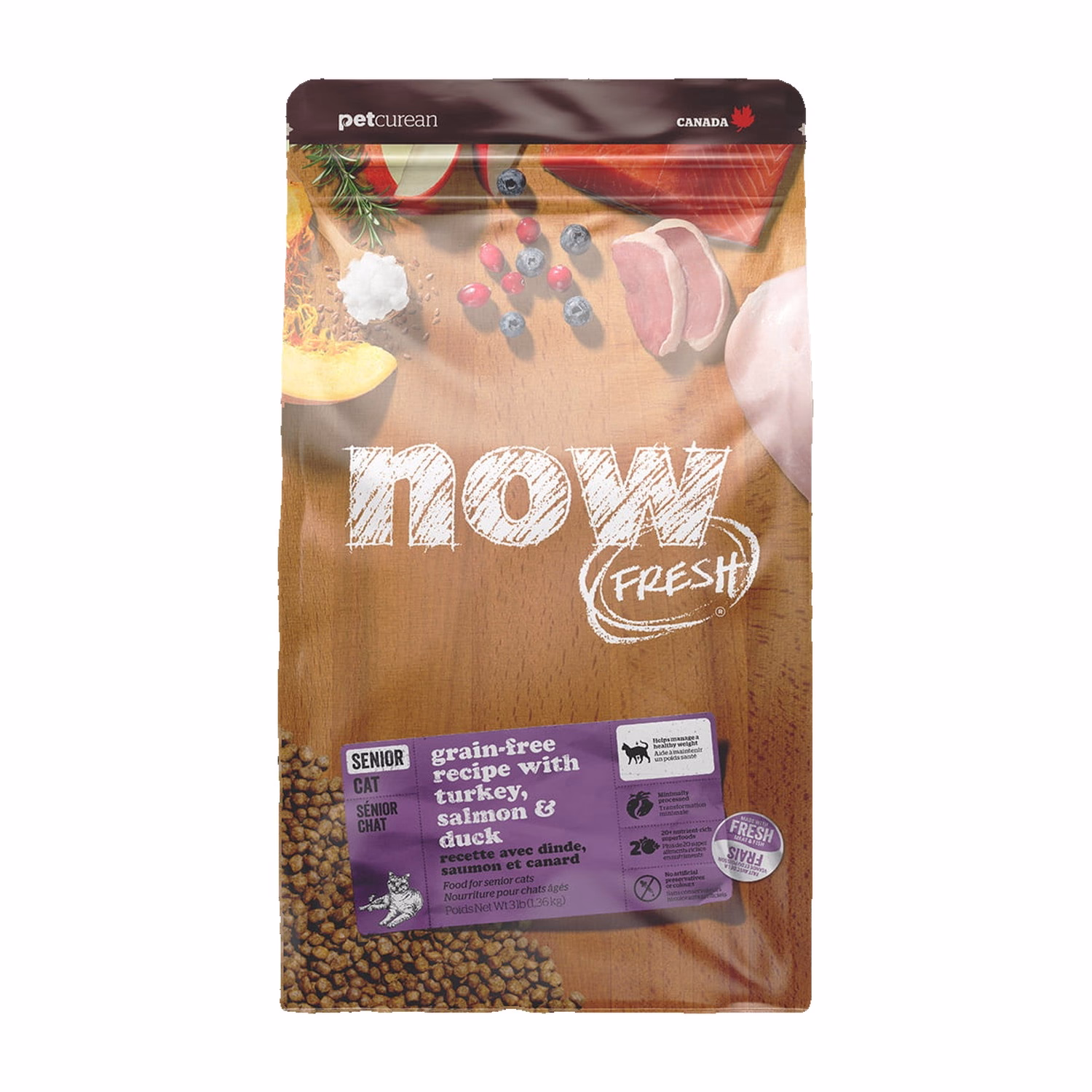Now Fresh Cat Food - Senior - Grain Free Turkey Salmon & Duck